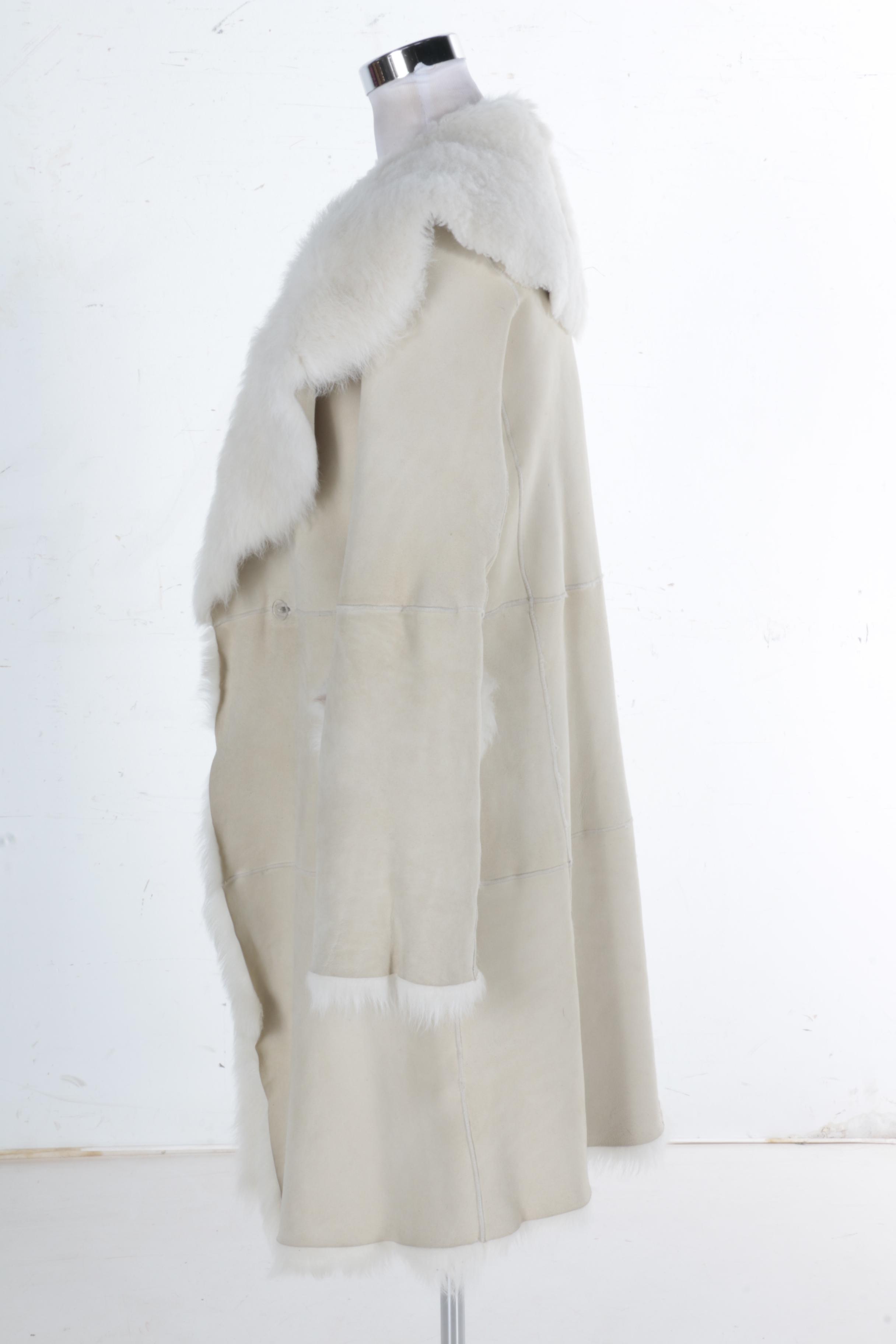 BCBG Maxazria Shearling and Suede Coat