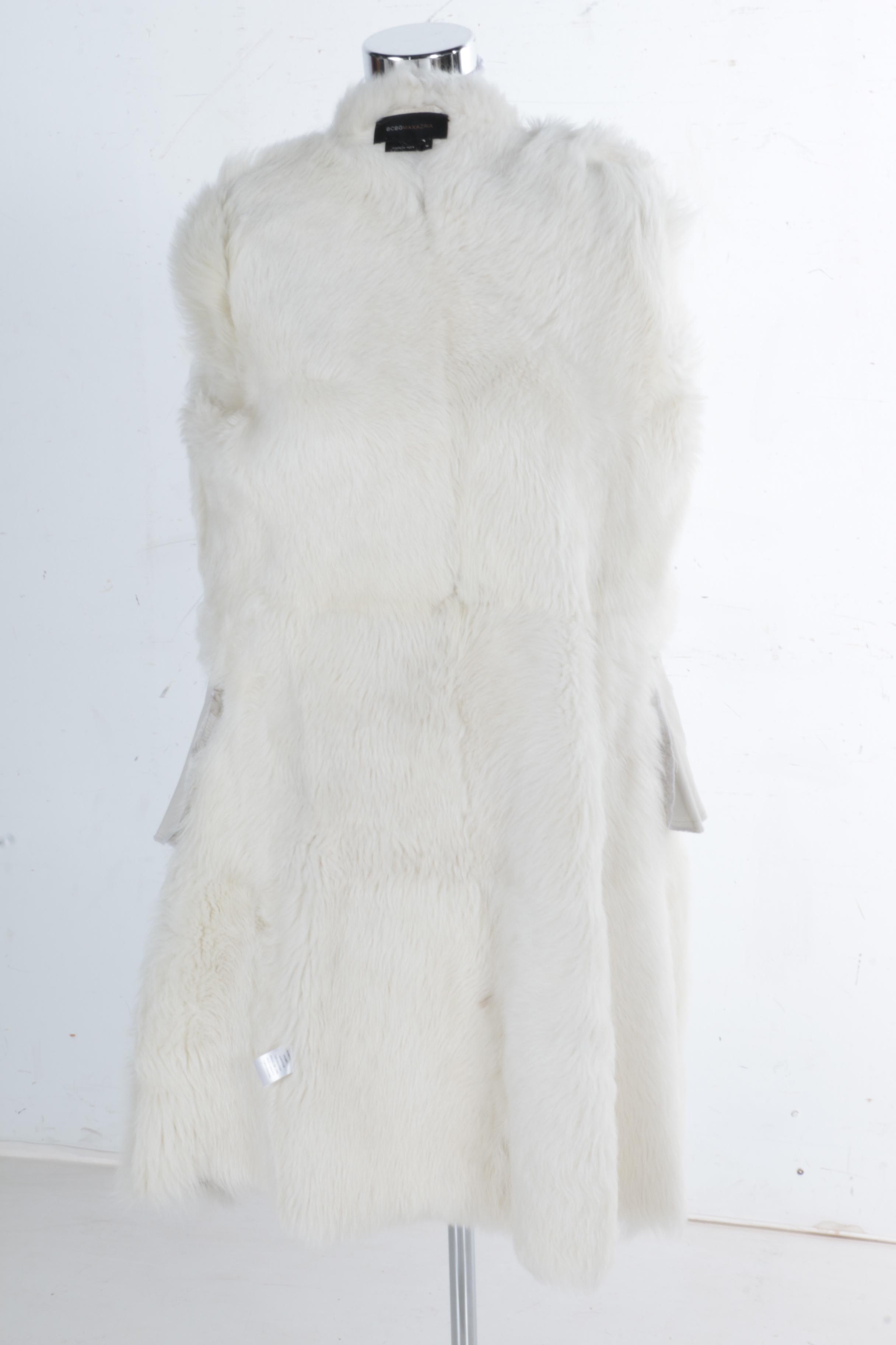 BCBG Maxazria Shearling and Suede Coat