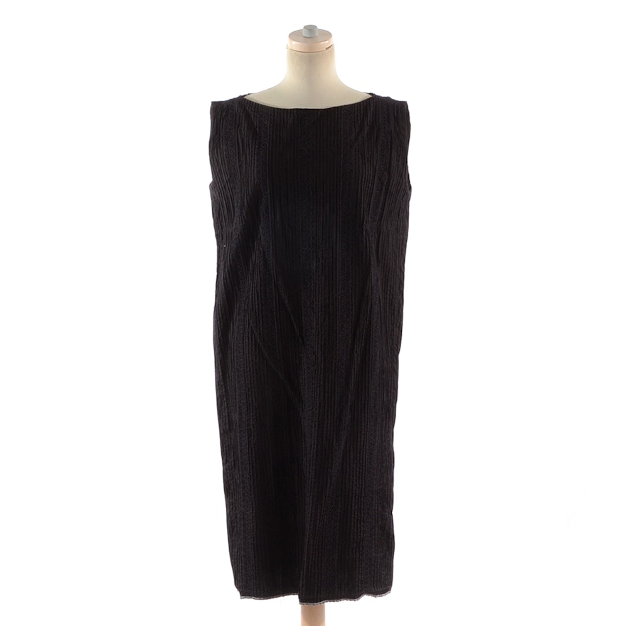 Circa 1960s Tachi Castillo Pintucked Shift Dress