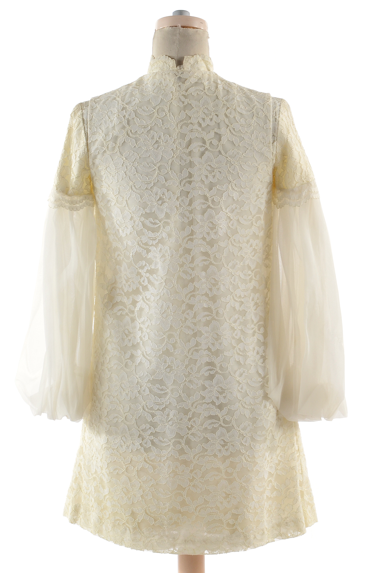 Circa 1960s Lace Shift Dress with Vest
