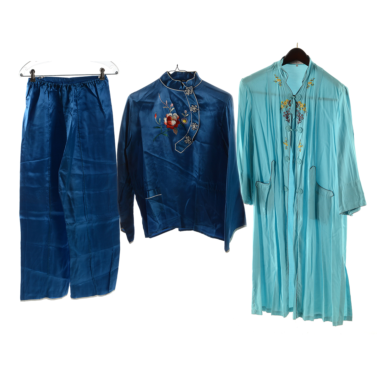 Cheongsam-Style Pajamas and Robe