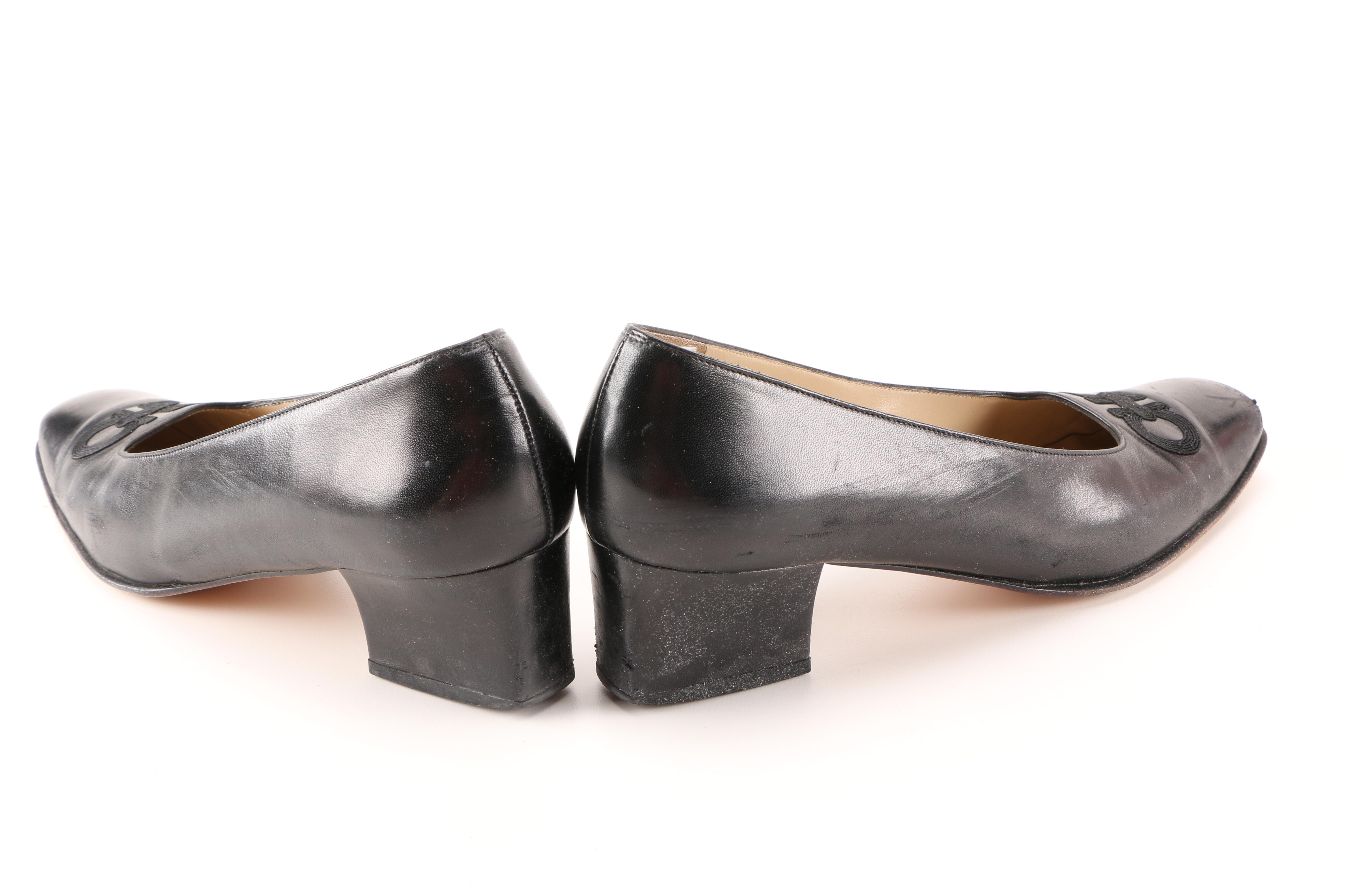 Vintage Black Salvatore Ferragamo Heels