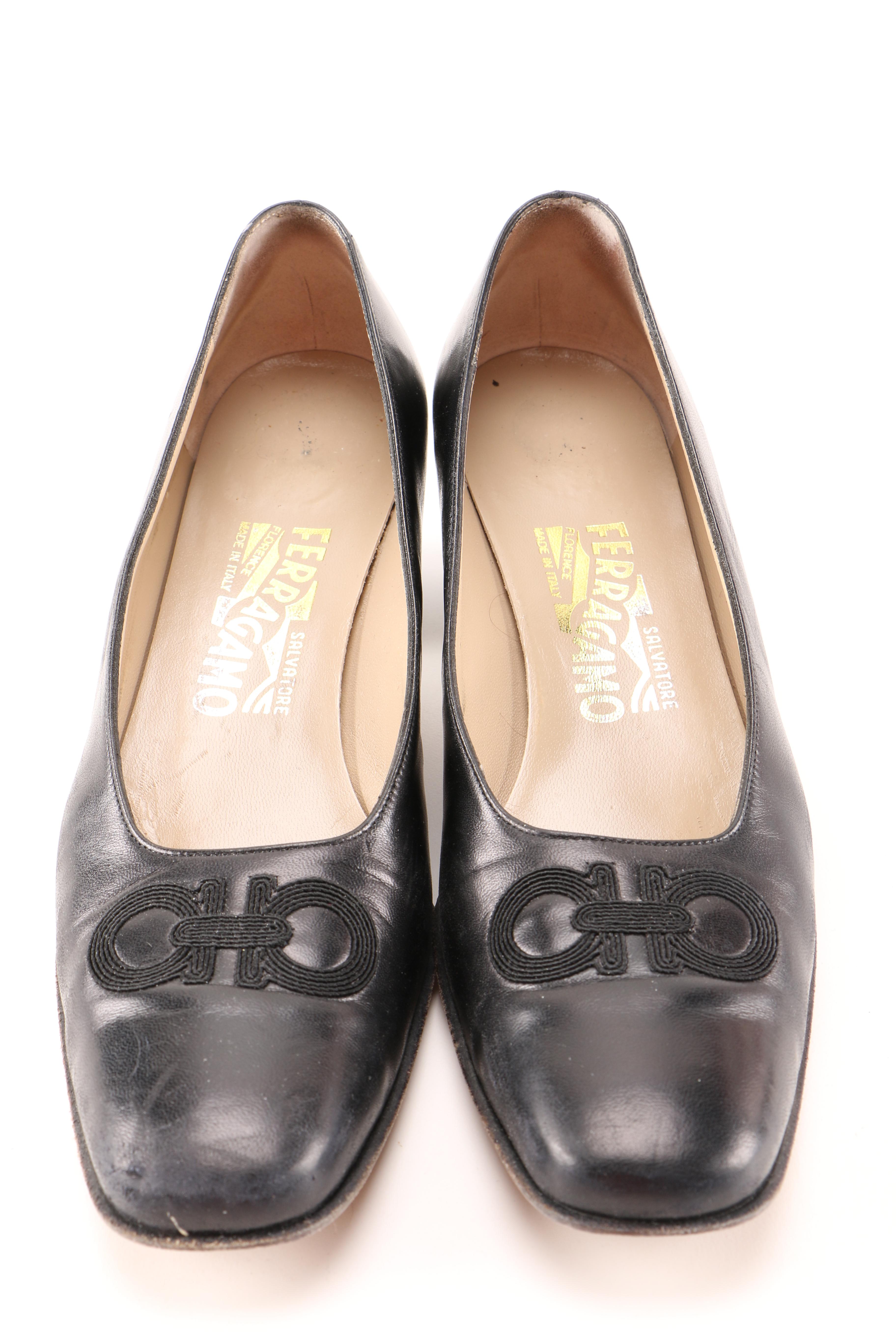 Vintage Black Salvatore Ferragamo Heels