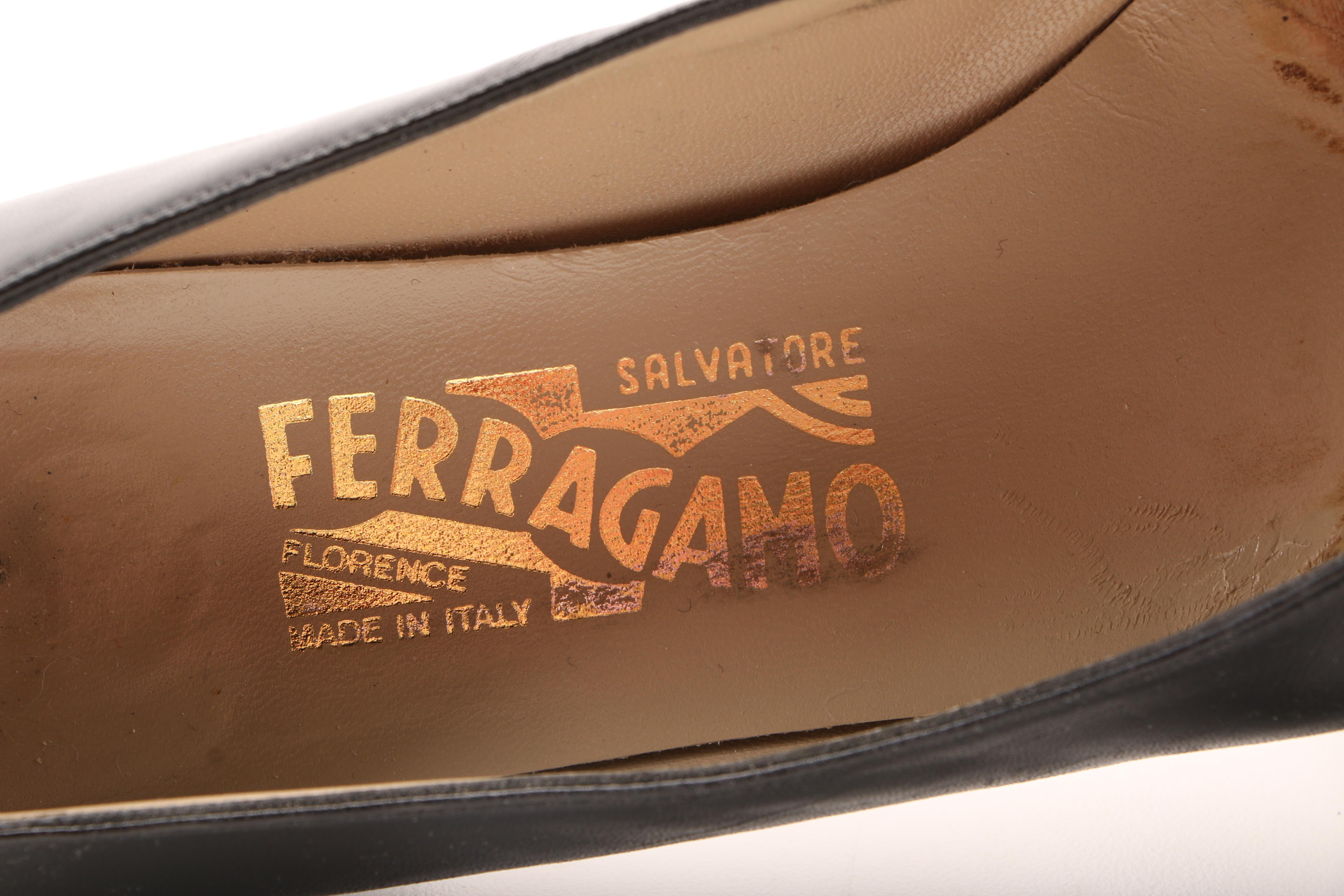 Vintage Black Salvatore Ferragamo Heels
