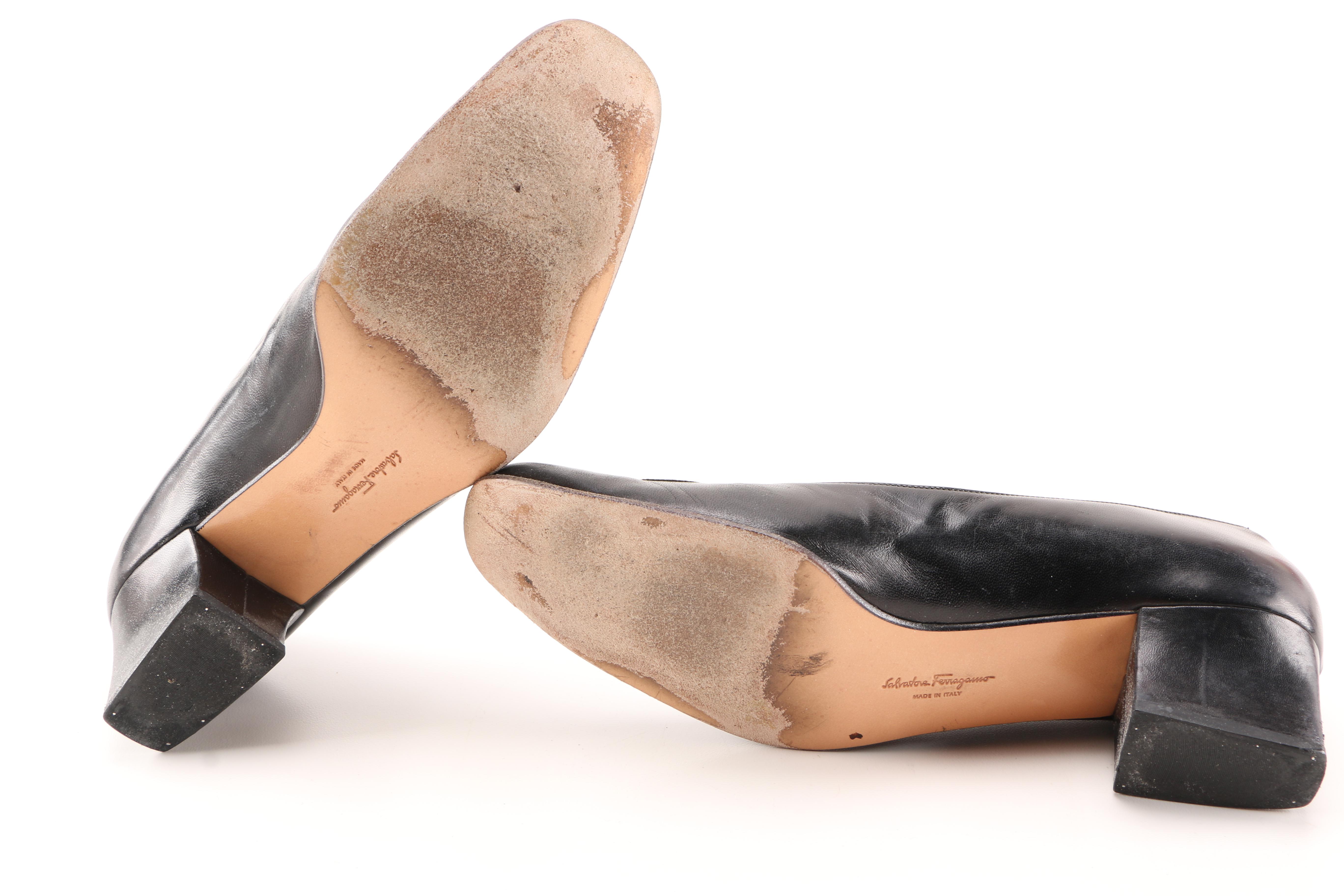 Vintage Black Salvatore Ferragamo Heels