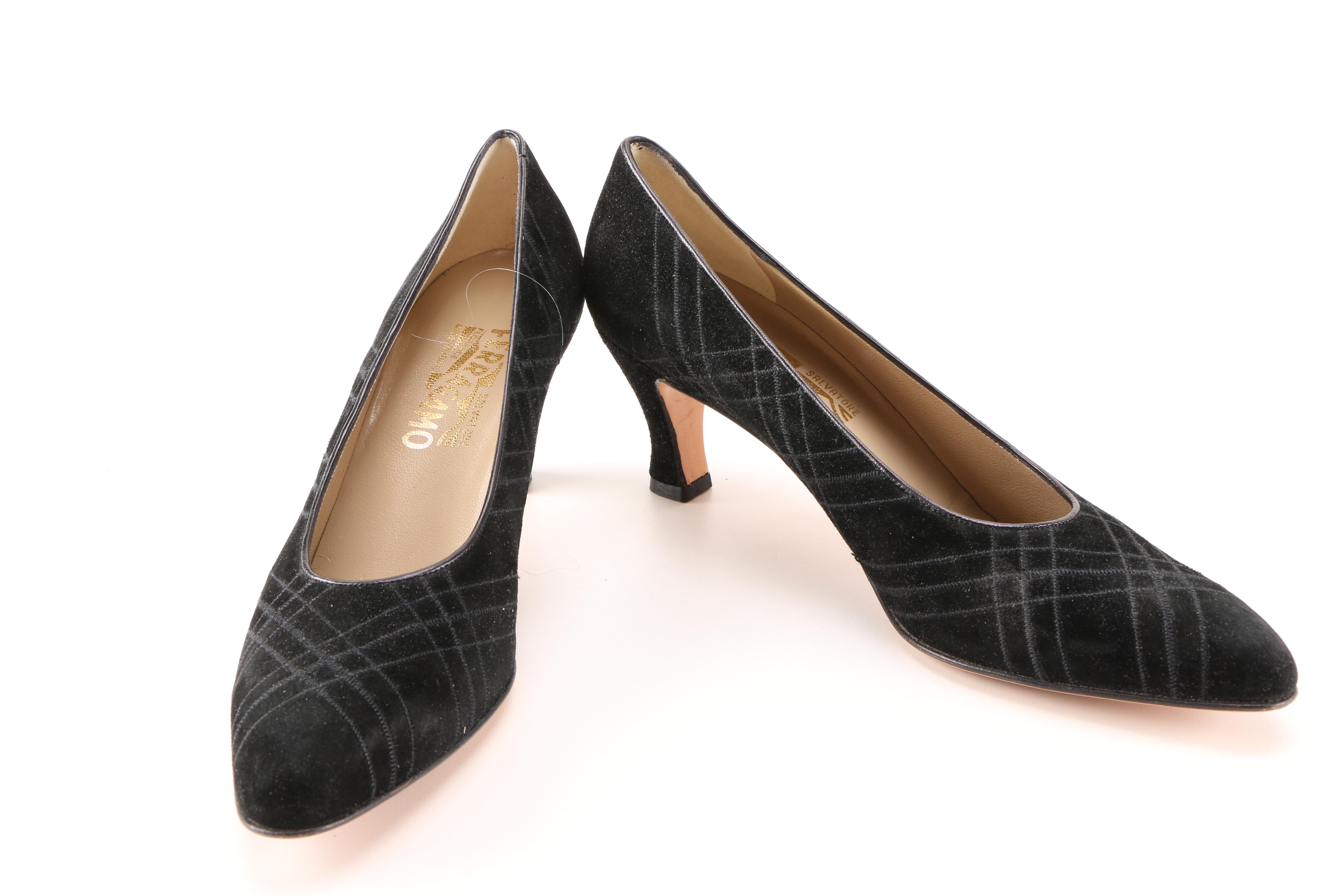 Vintage Black Salvatore Ferragamo Heels