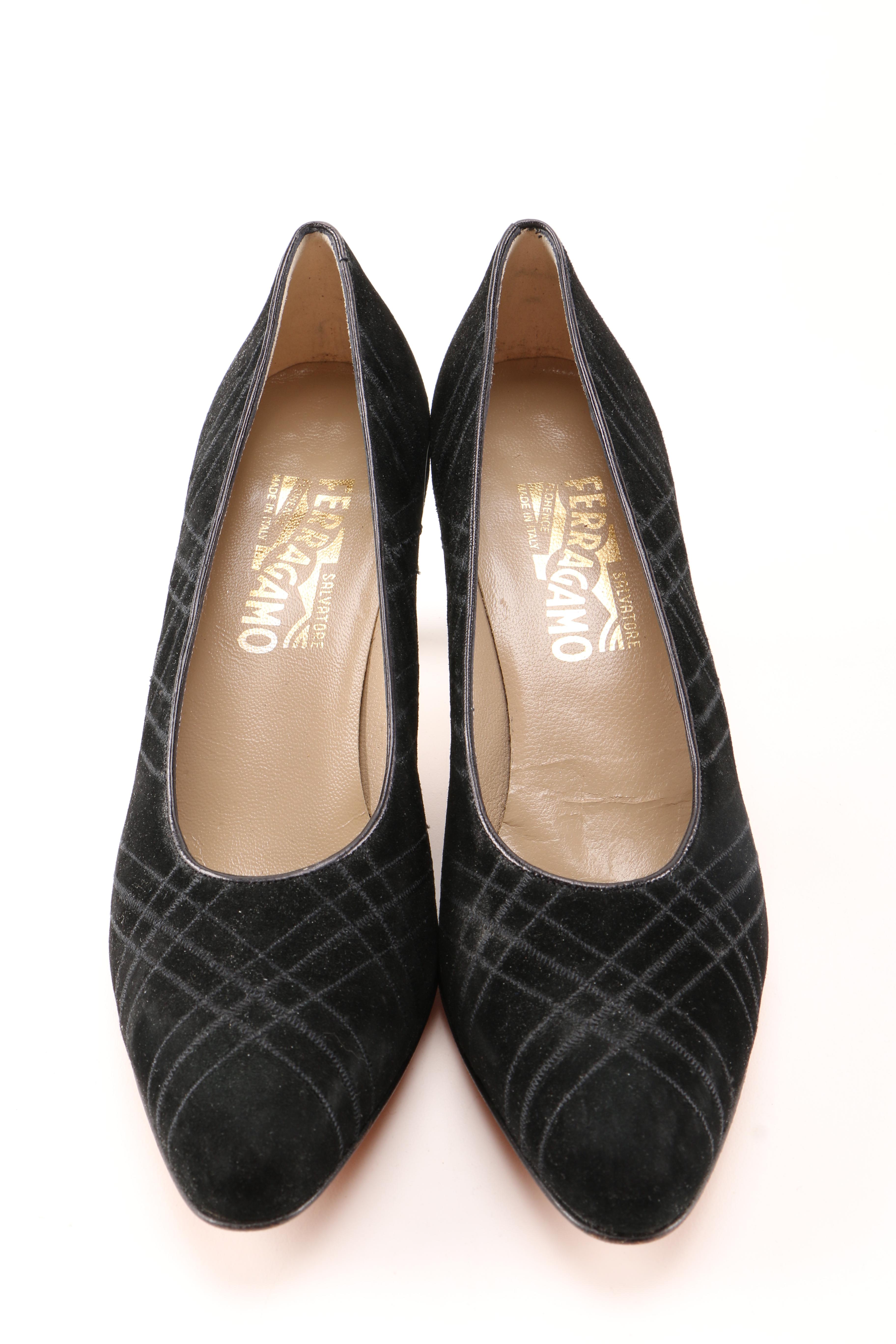 Vintage Black Salvatore Ferragamo Heels