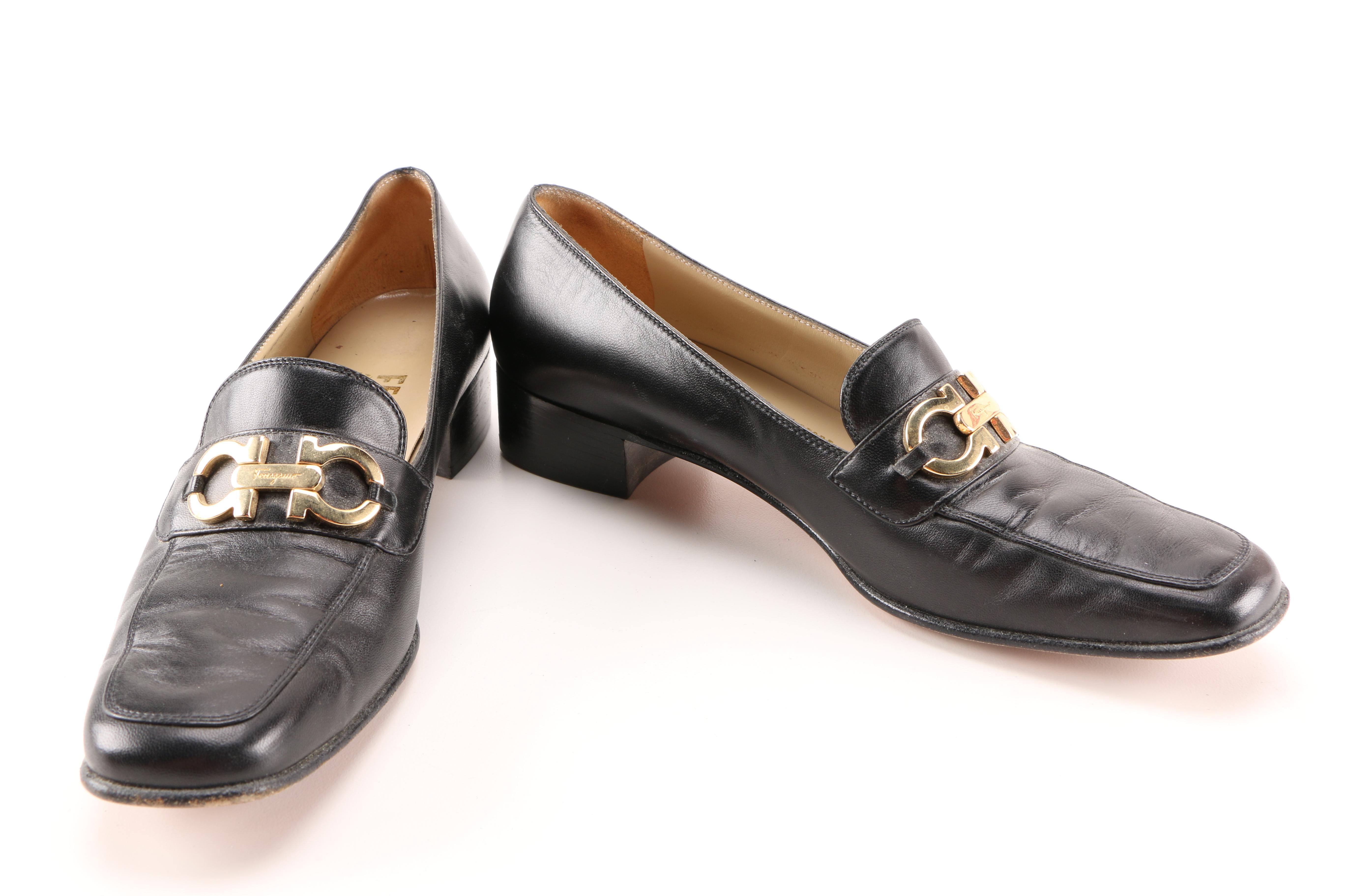 Vintage Black Salvatore Ferragamo Heels
