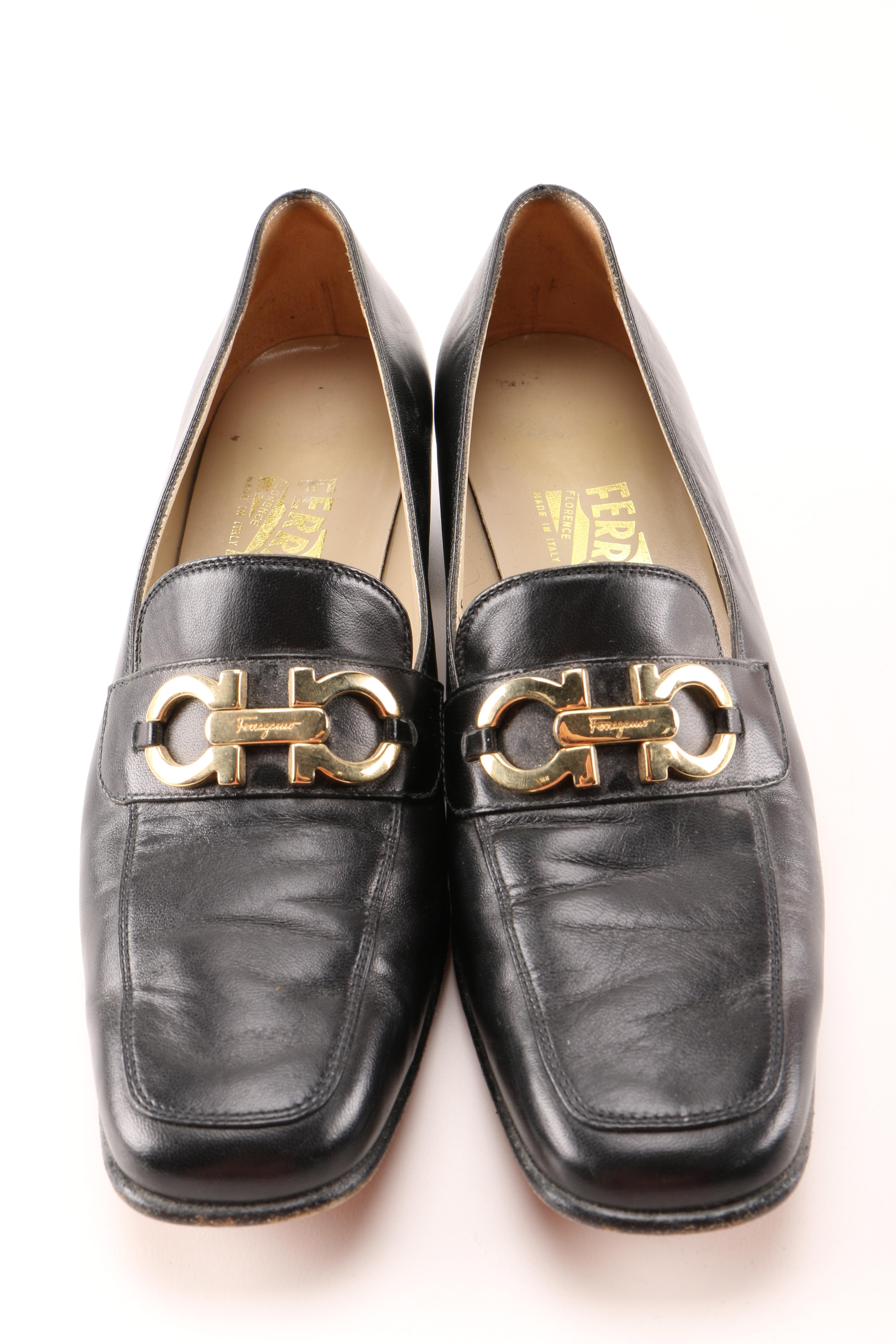 Vintage Black Salvatore Ferragamo Heels