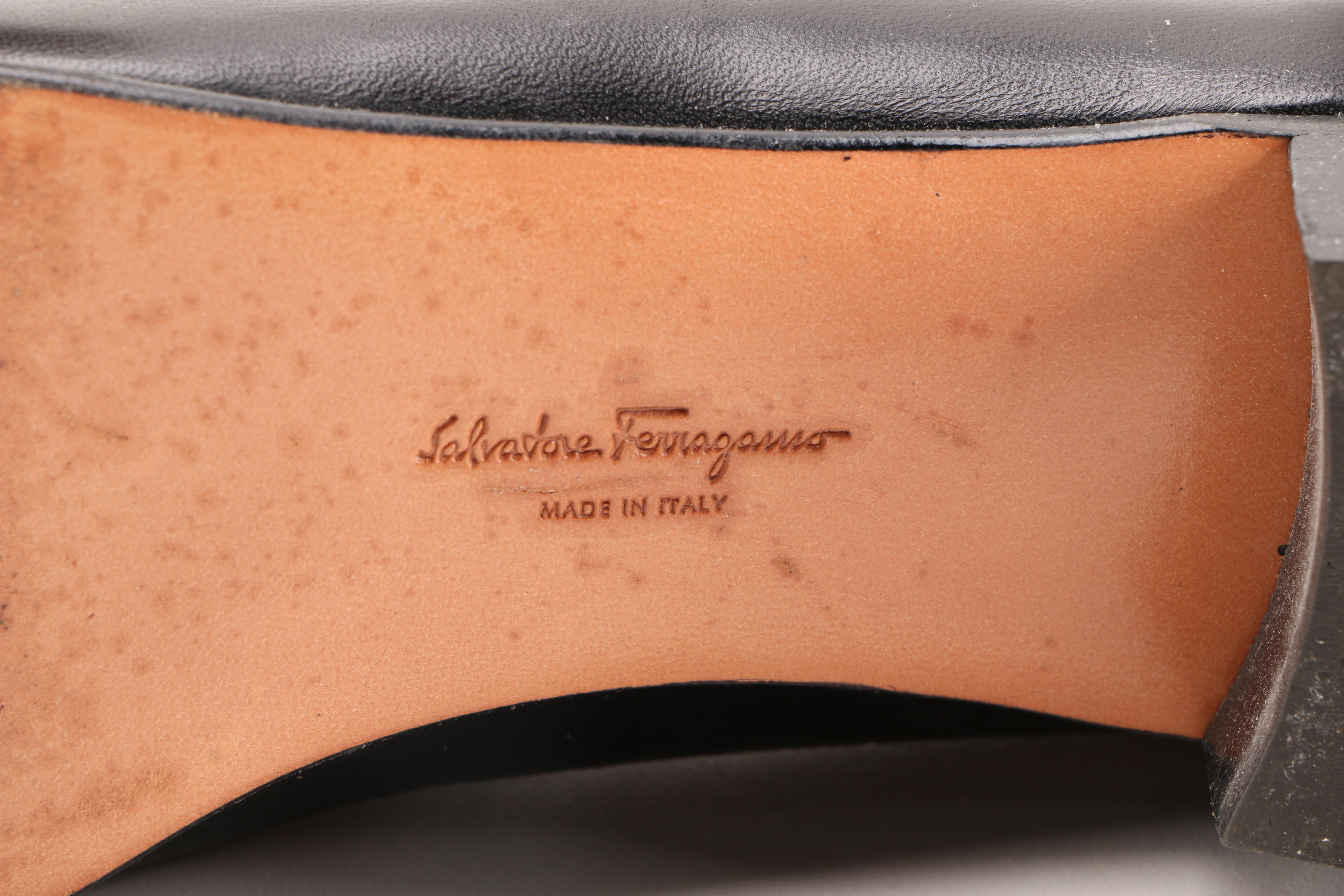 Vintage Black Salvatore Ferragamo Heels