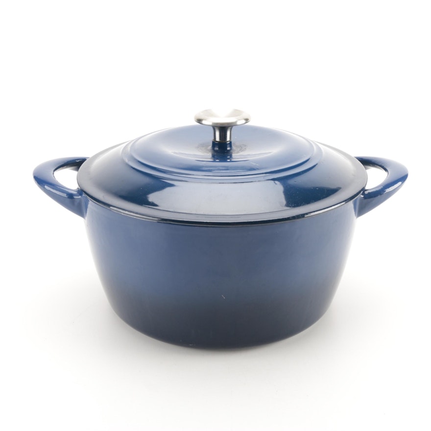 Blue Enamel Cast Iron Dutch Oven