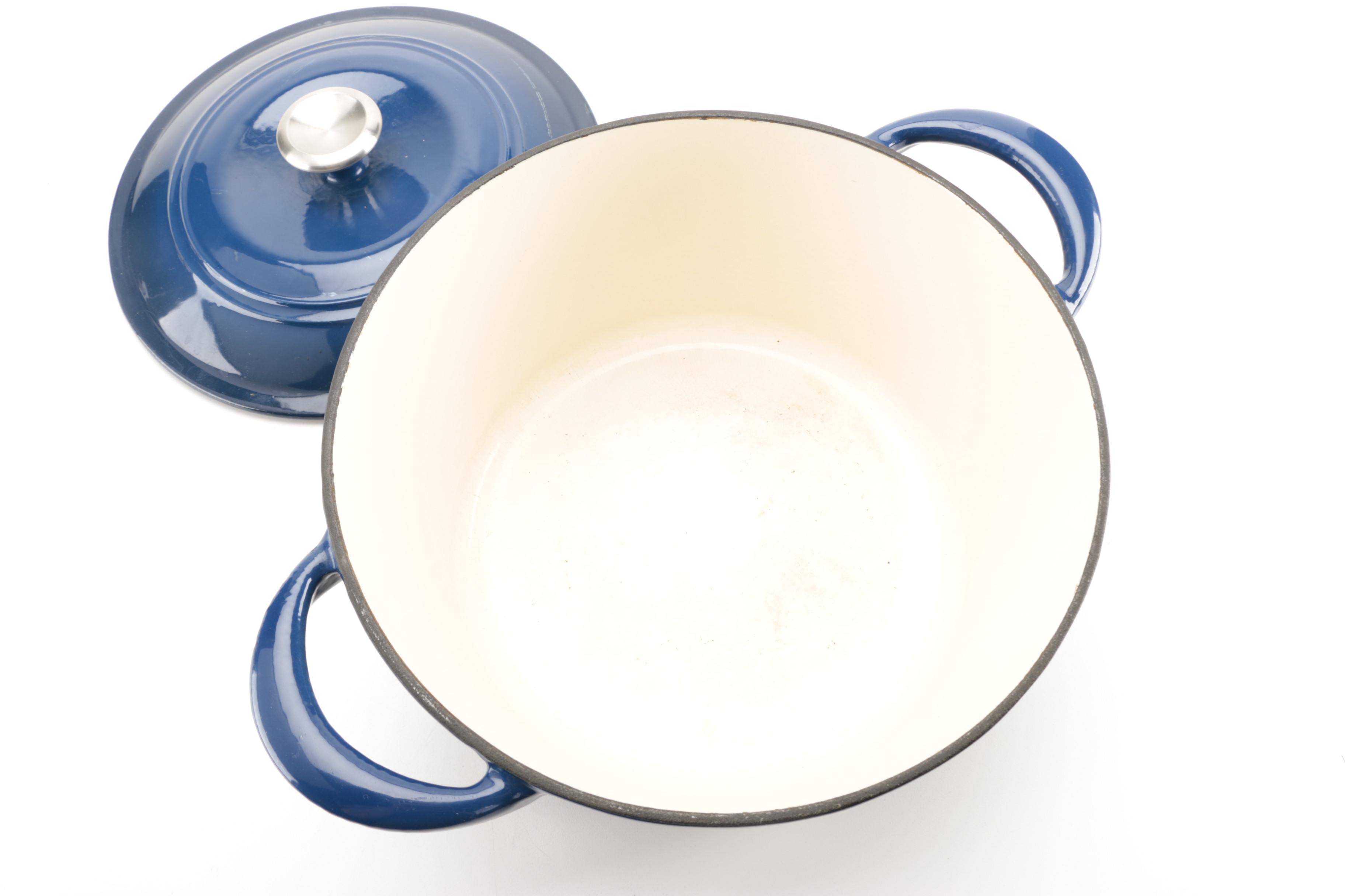 Blue Enamel Cast Iron Dutch Oven