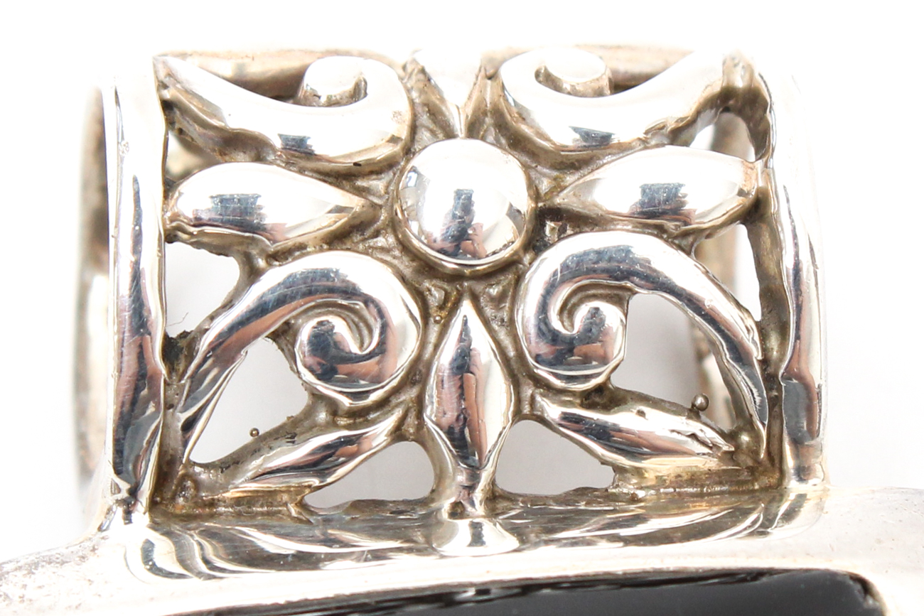 Mexican Sterling Silver Pendant and Earring Set