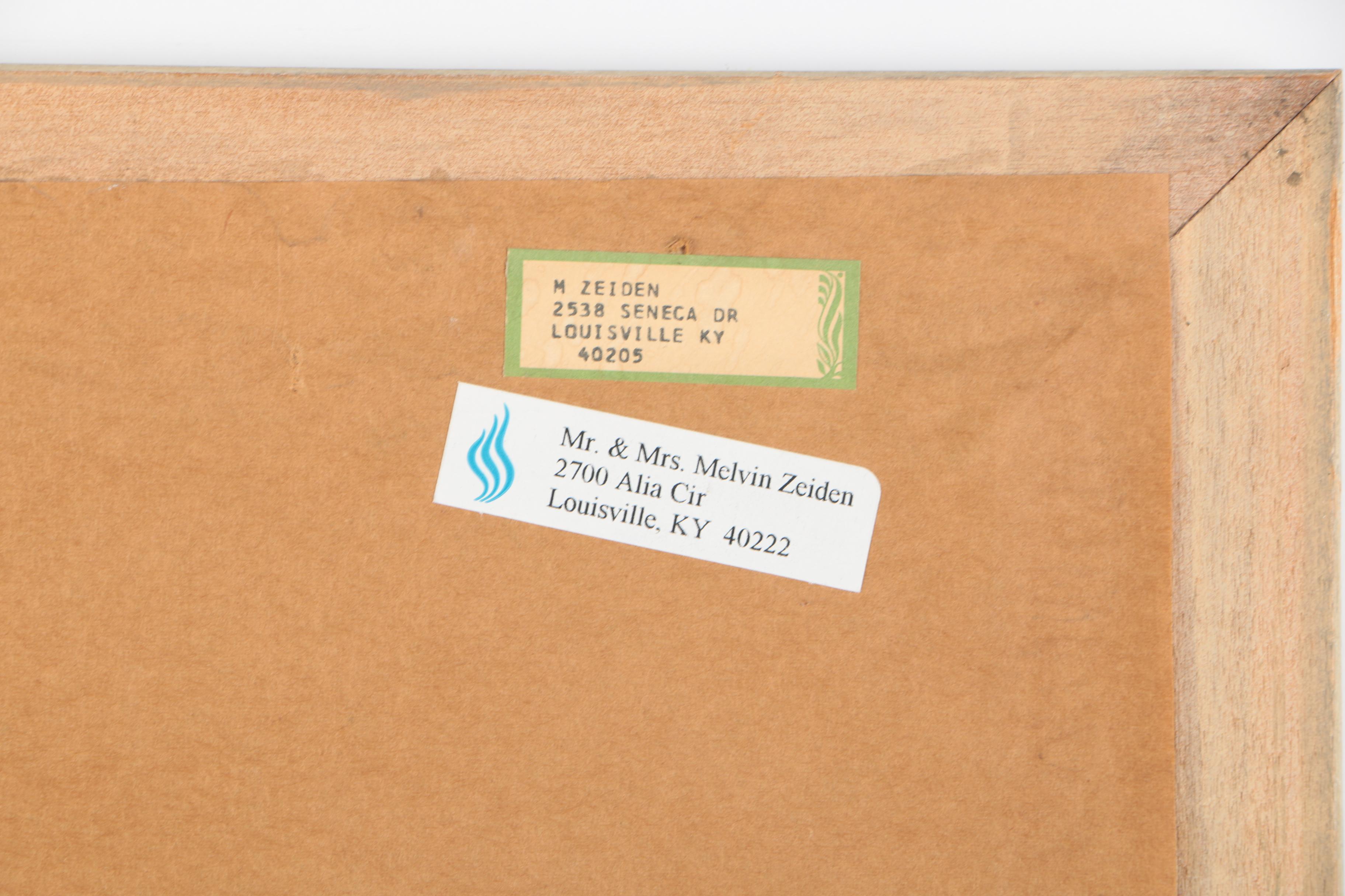 Anita Zeiden Oil Painting on Wood Panel of a Sabbath Table