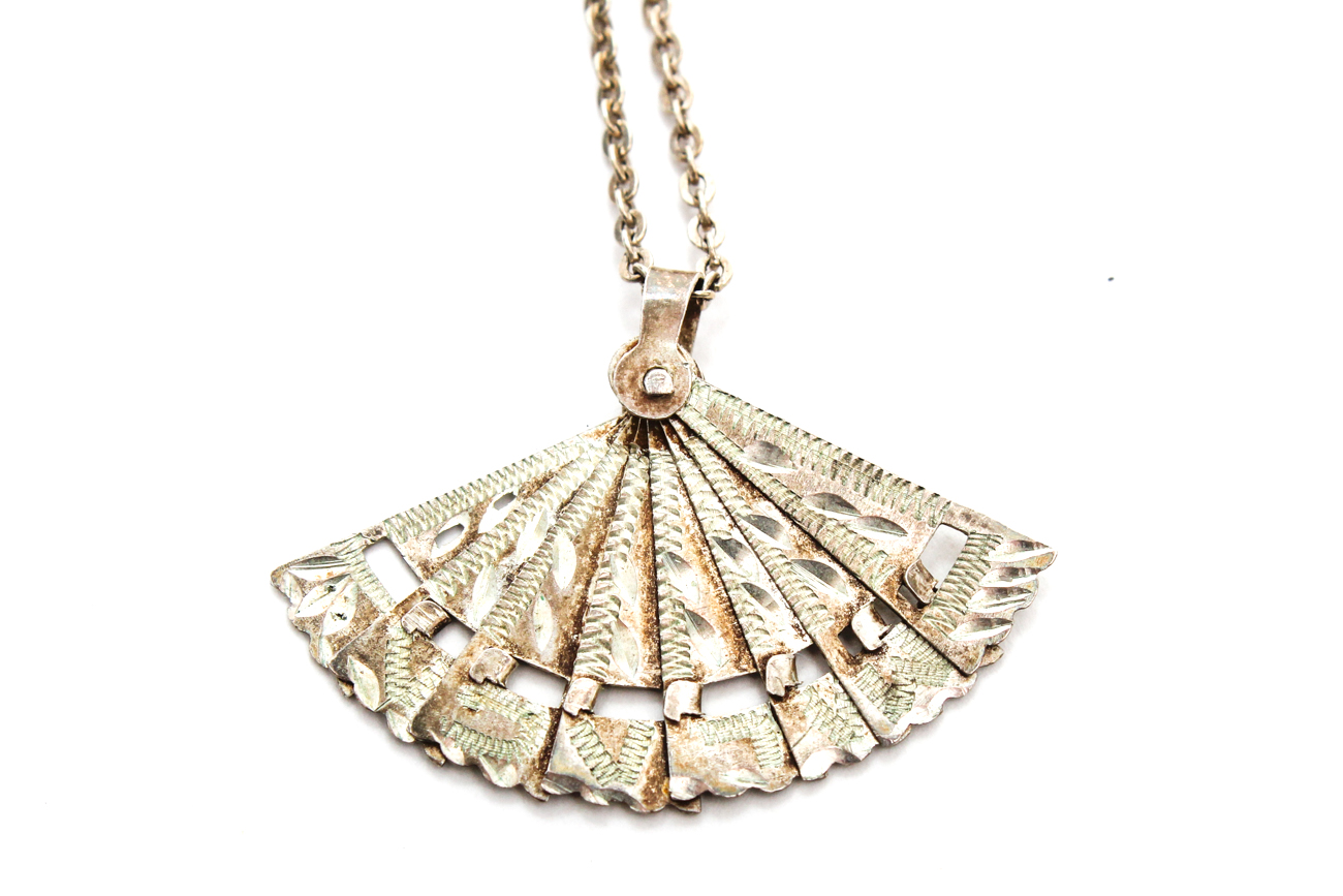 Pair of Sterling Silver Pendant Necklaces