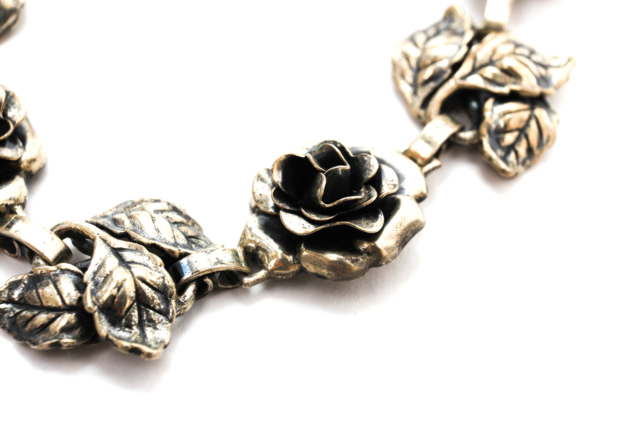 Pair of Danecraft Sterling Silver Floral Chokers
