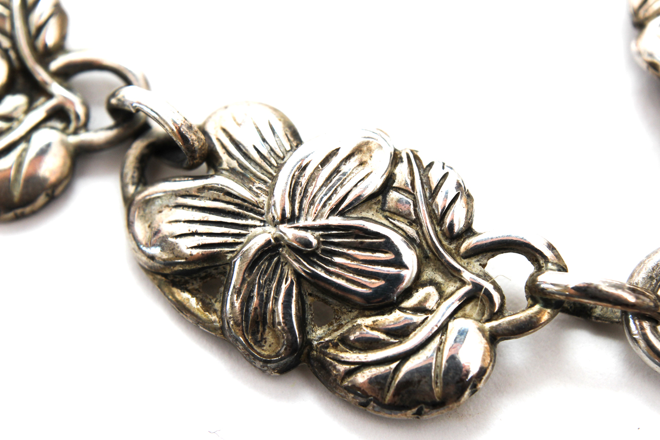Pair of Danecraft Sterling Silver Floral Chokers