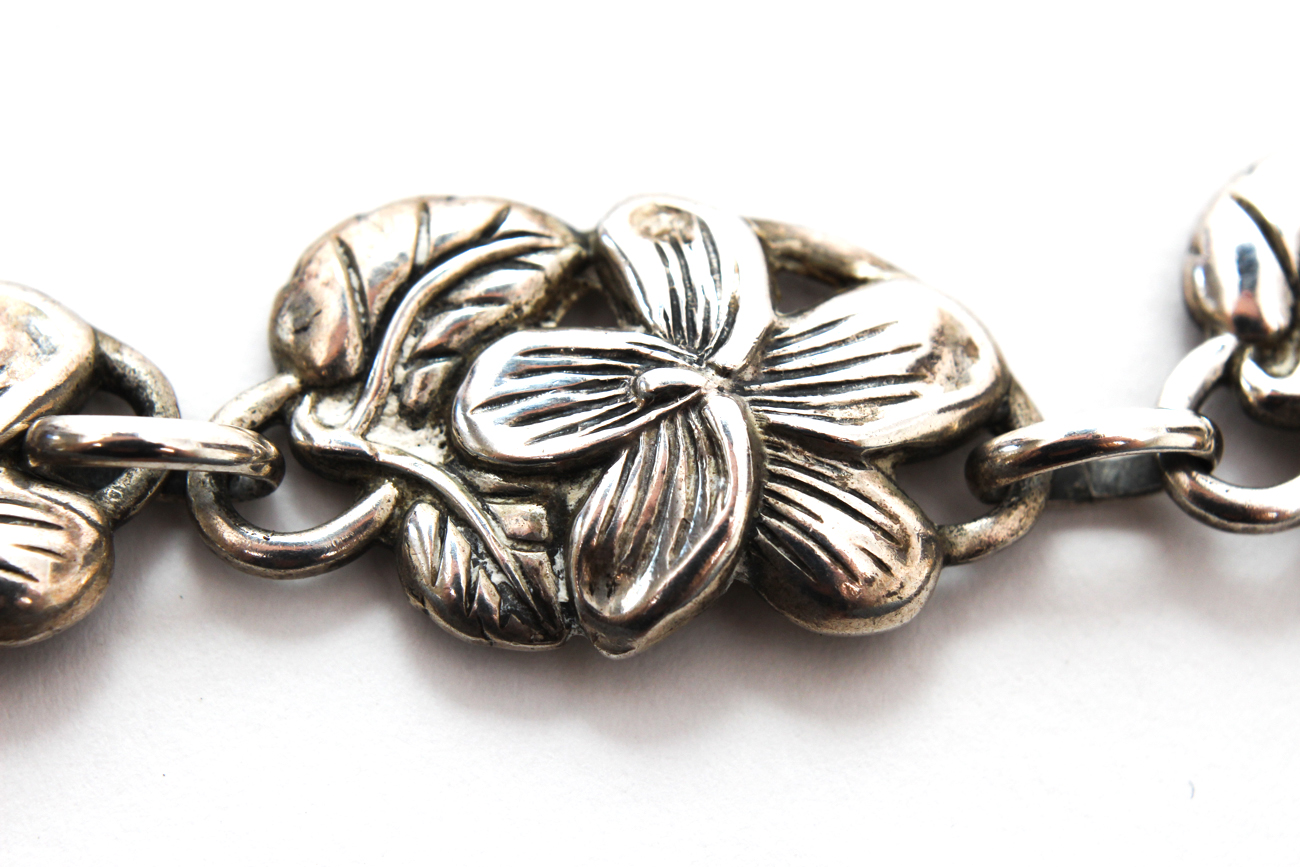 Pair of Danecraft Sterling Silver Floral Chokers