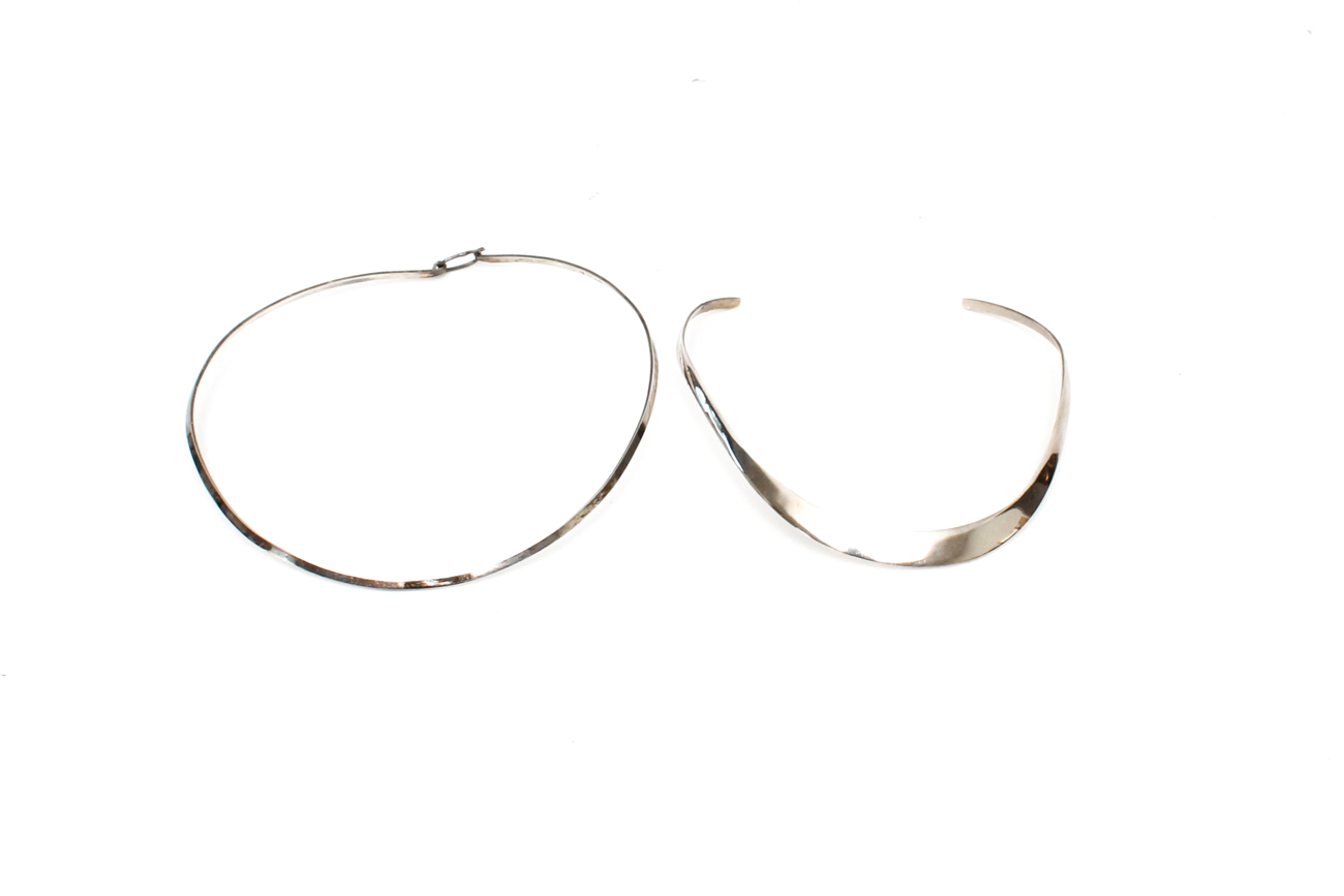 Two Mexican Sterling Silver Necklaces