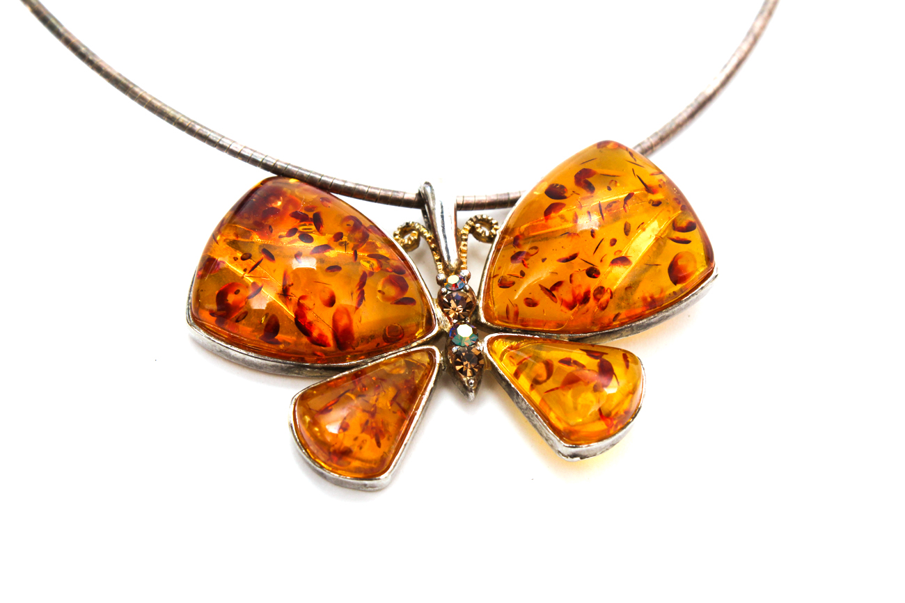 Sterling Silver Necklace With Two Pendants