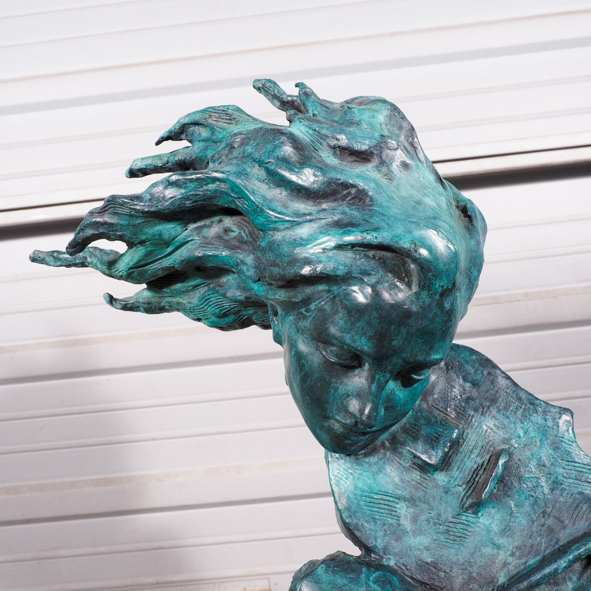 Woman with Violin Sculpture