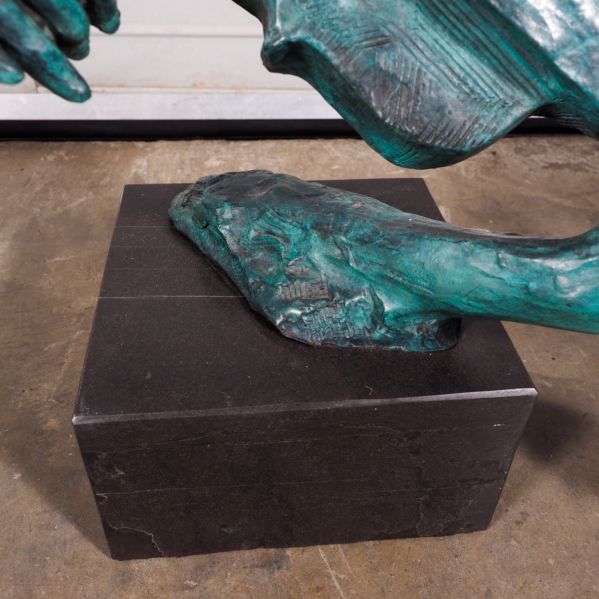 Woman with Violin Sculpture