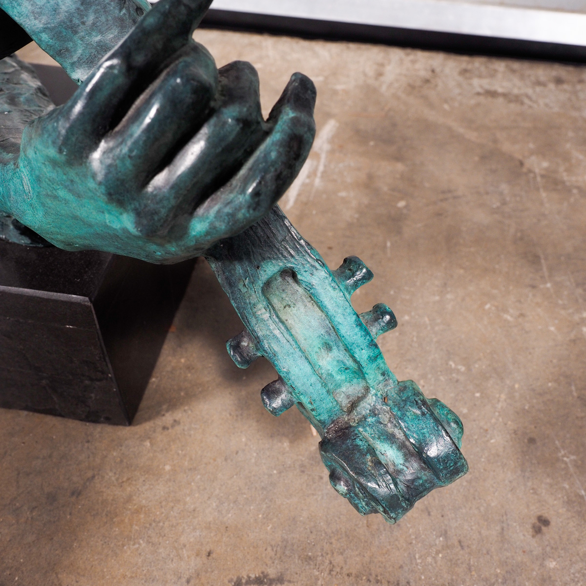 Woman with Violin Sculpture