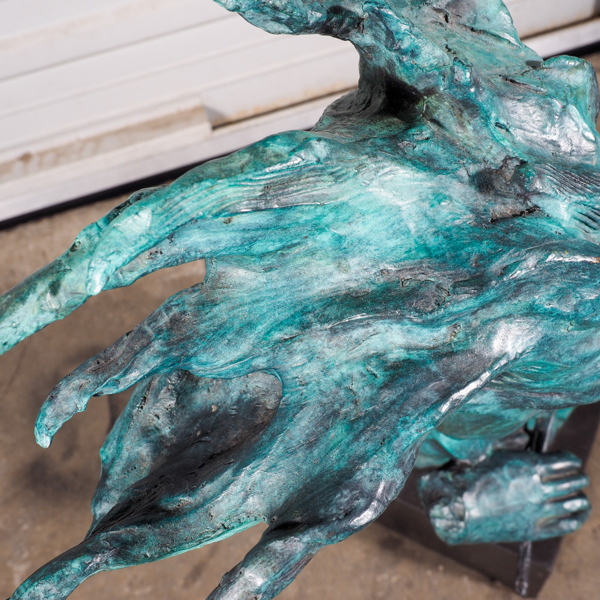 Woman with Violin Sculpture