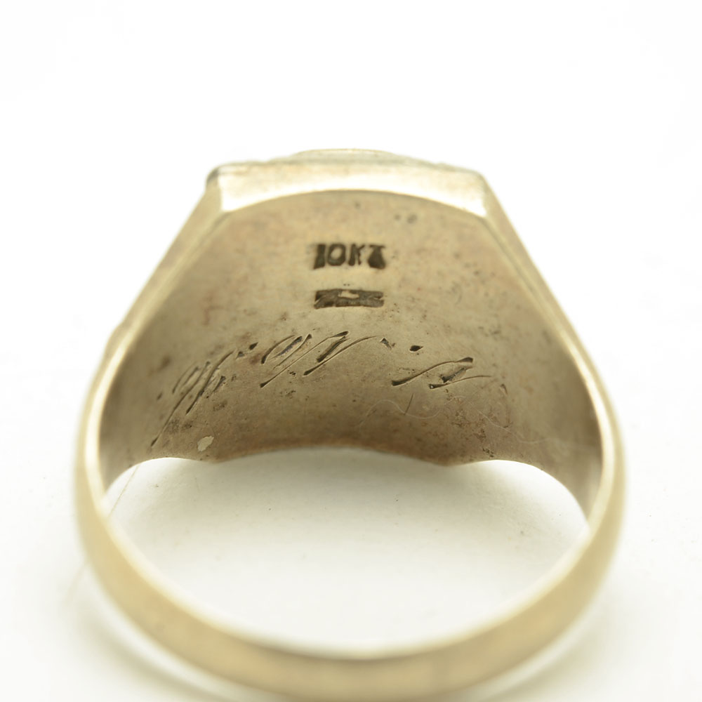 1928 10K Yellow Gold Notre Dame Class Ring