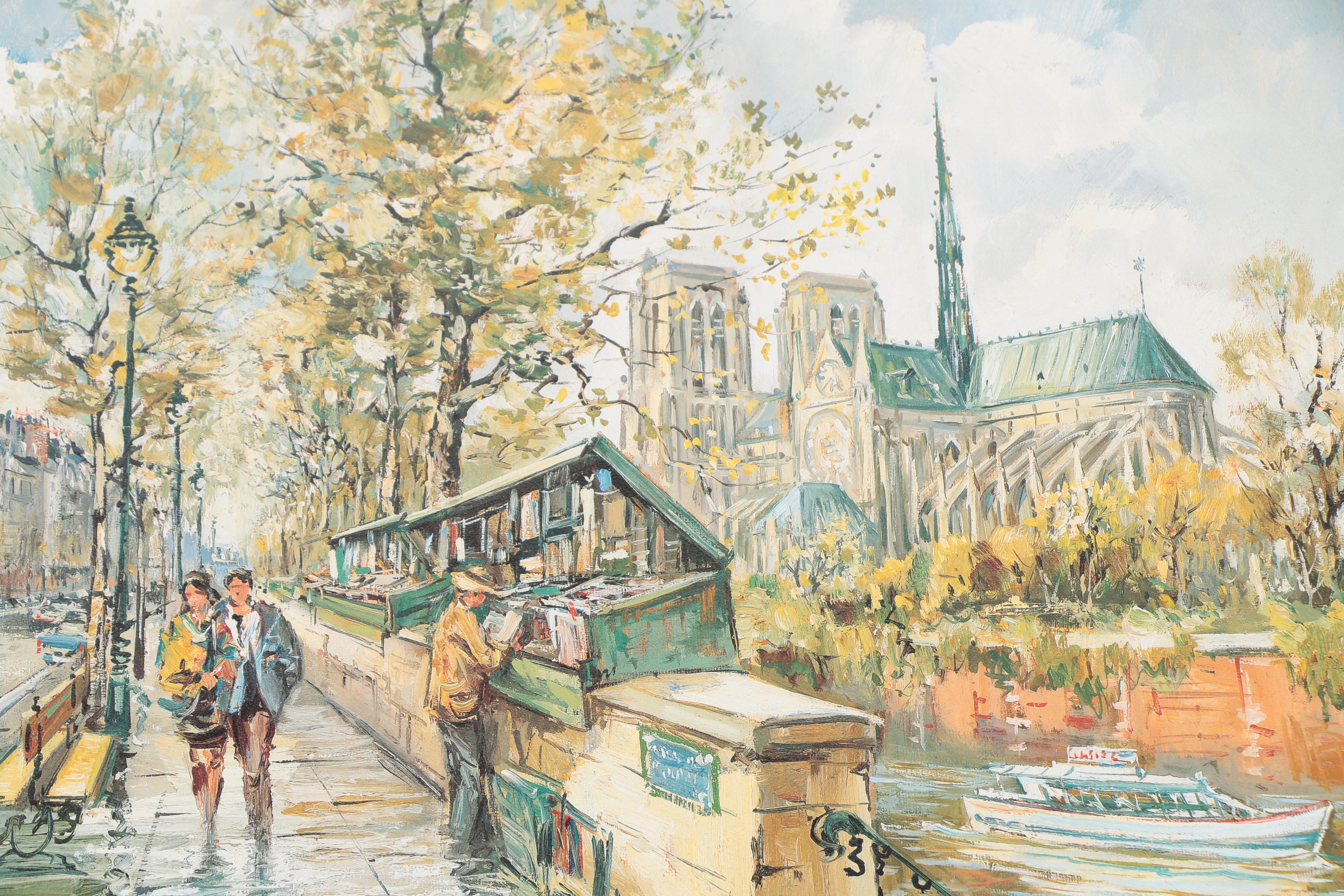 After Legai and Brunet Offset Lithographs on Paper of Parisian Architecture