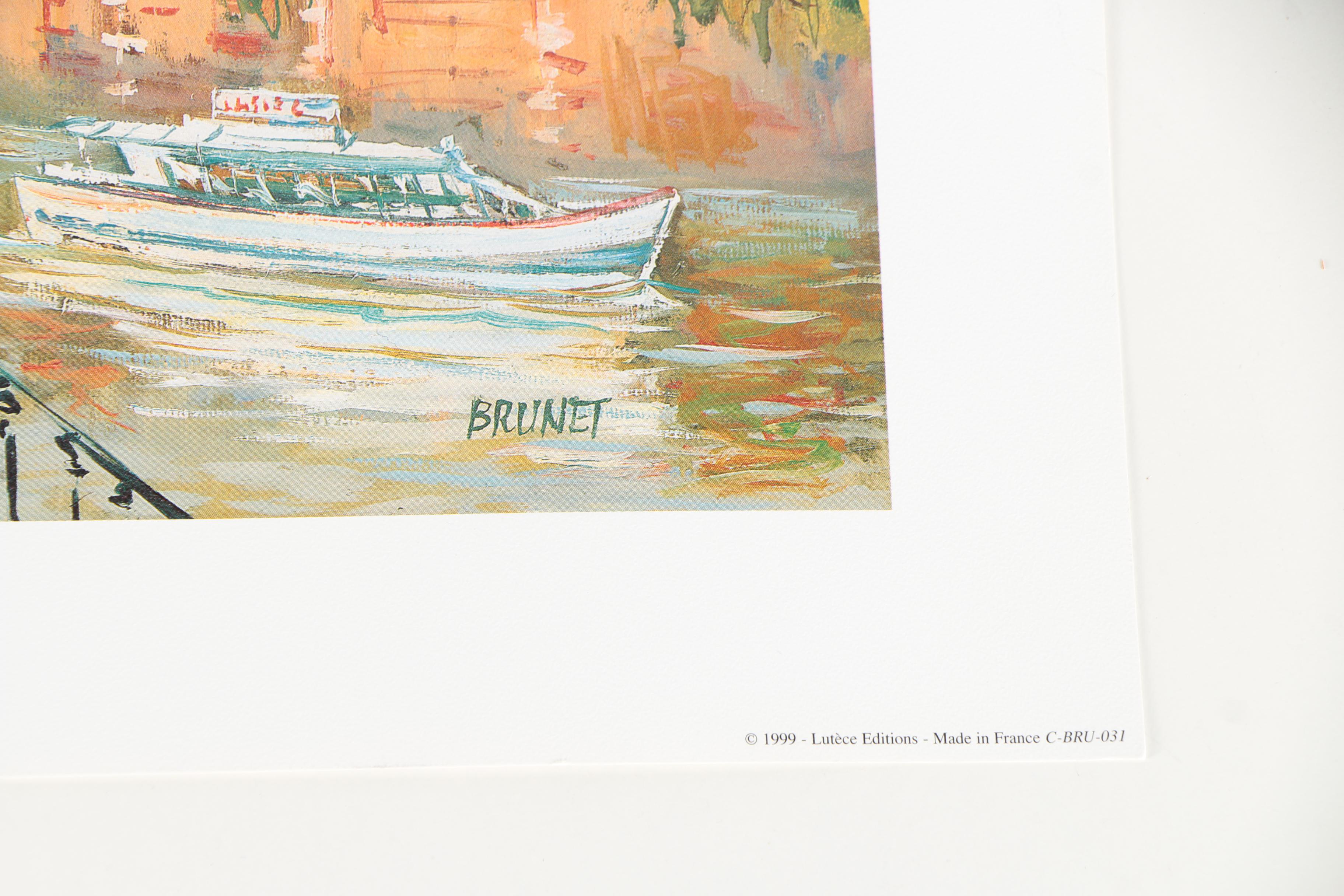 After Legai and Brunet Offset Lithographs on Paper of Parisian Architecture