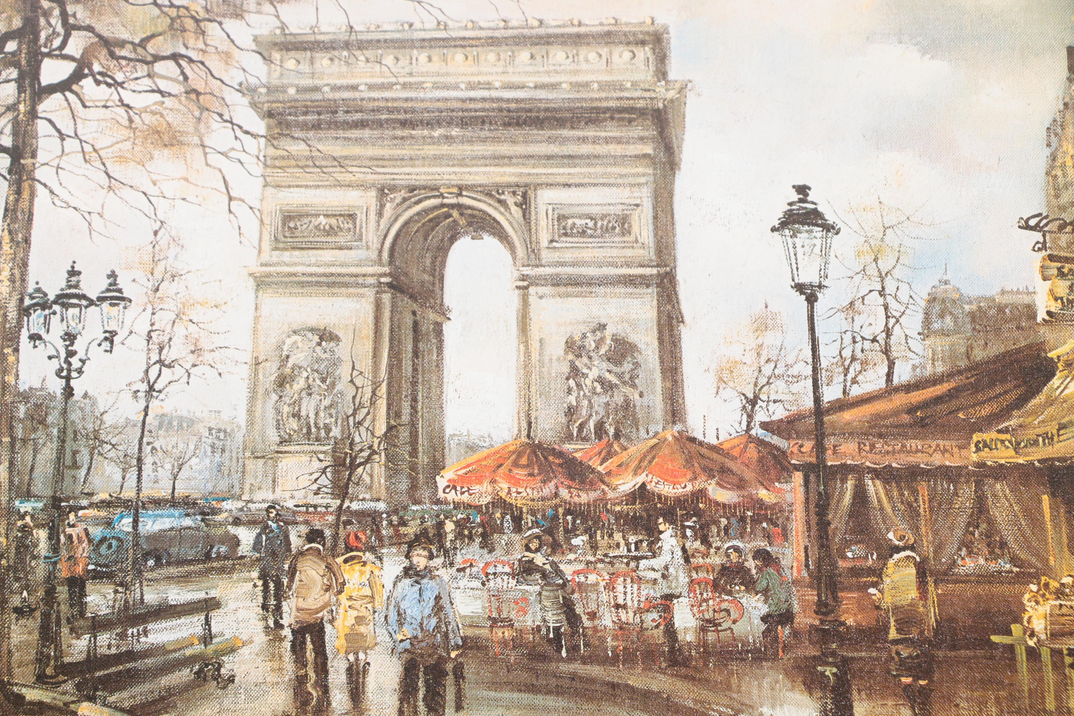 After Legai and Brunet Offset Lithographs on Paper of Parisian Architecture