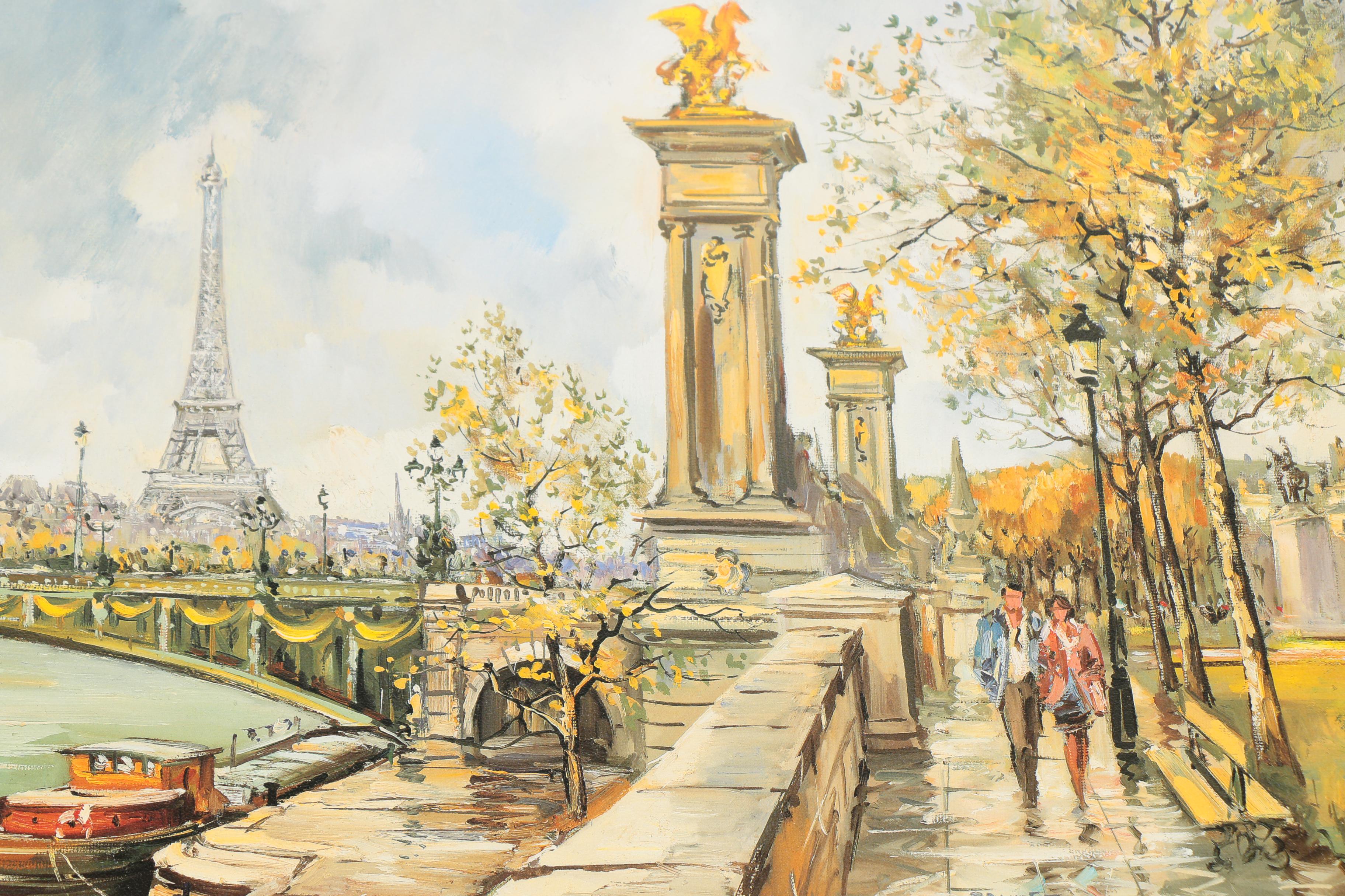 After Legai and Brunet Offset Lithographs on Paper of Parisian Architecture