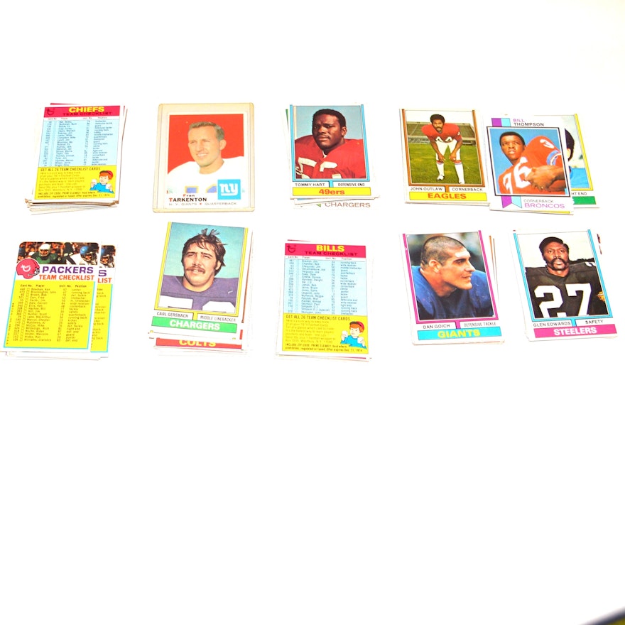 1969-1975 Topps Football Cards, Including Hall of Fame Players