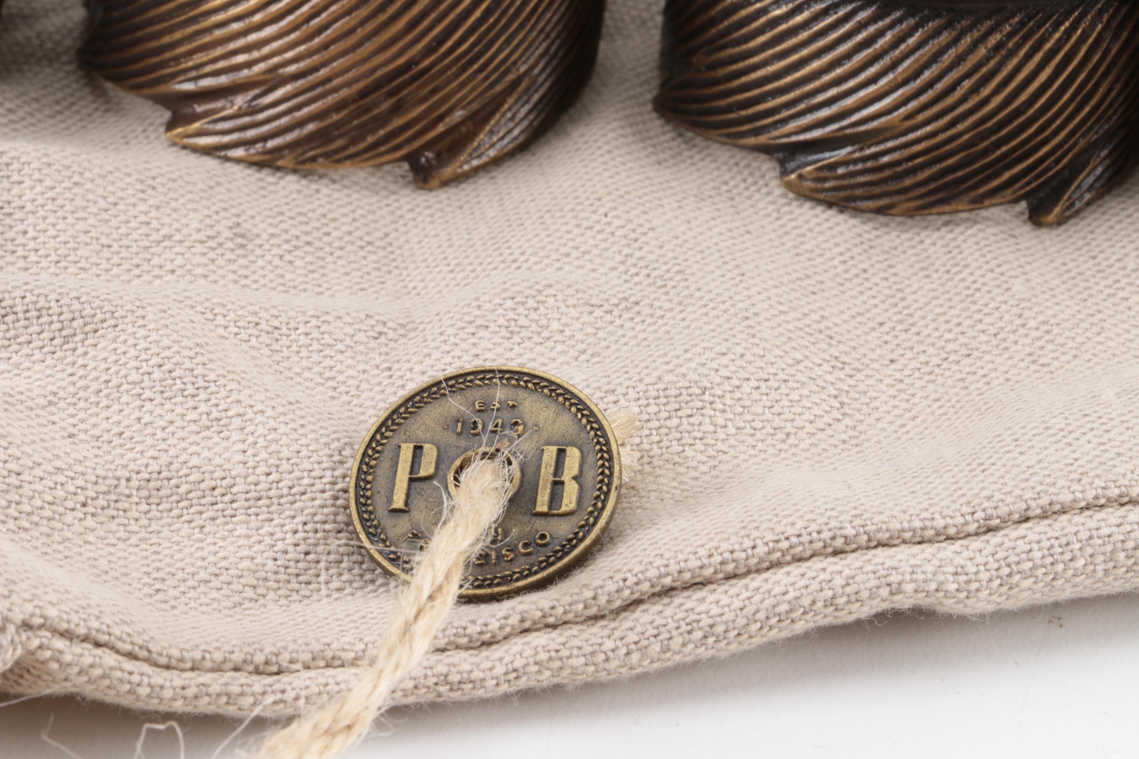 Feather-Shaped Metal Napkin Rings