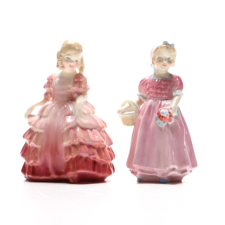 Royal Doulton "Rose" and "Tinkle Bell" FIgurines