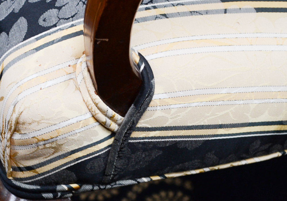 Vintage Art Nouveau Style Inlaid Settee