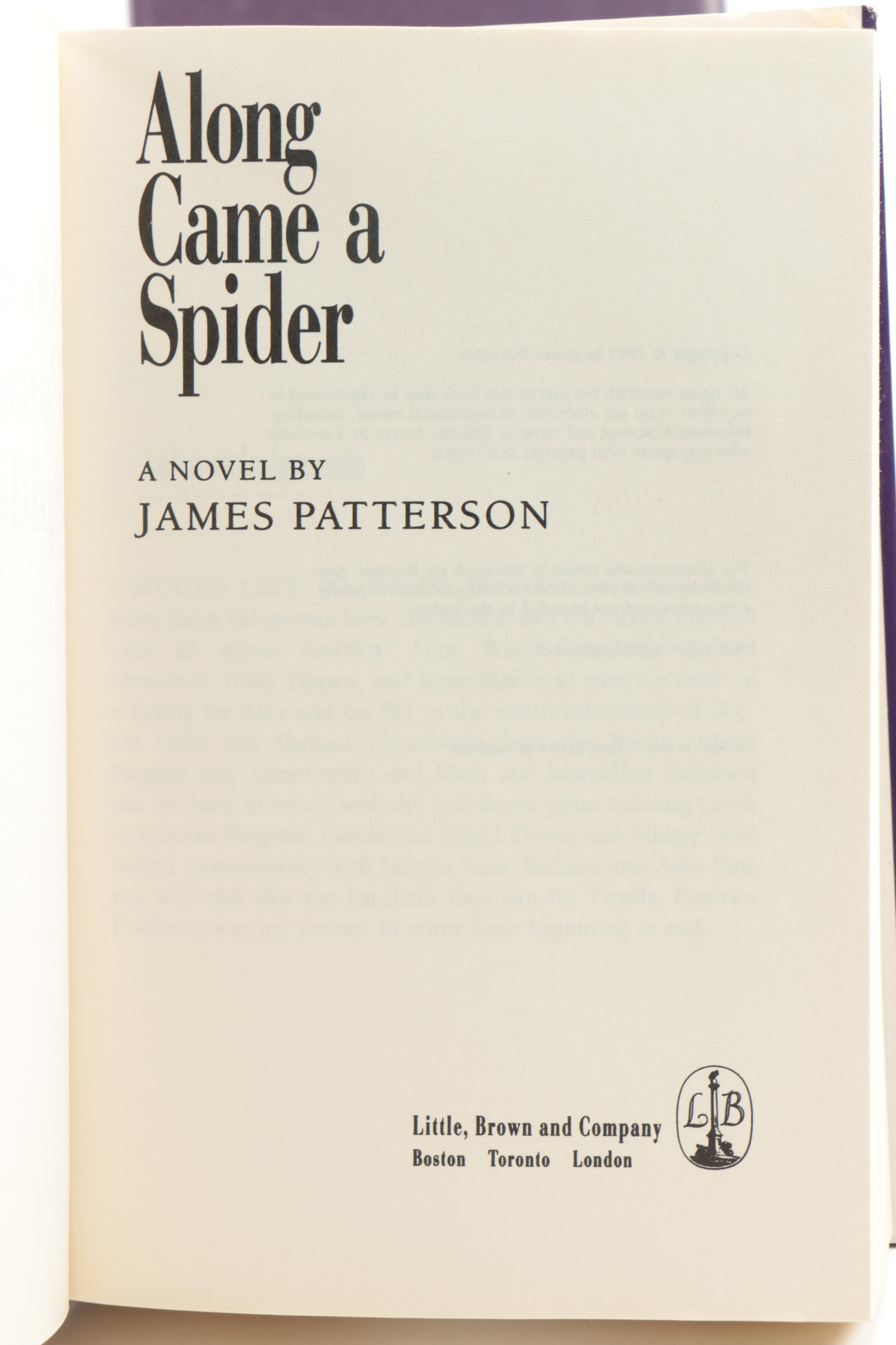 Hardcover Fiction Books Including Titles by James Patterson