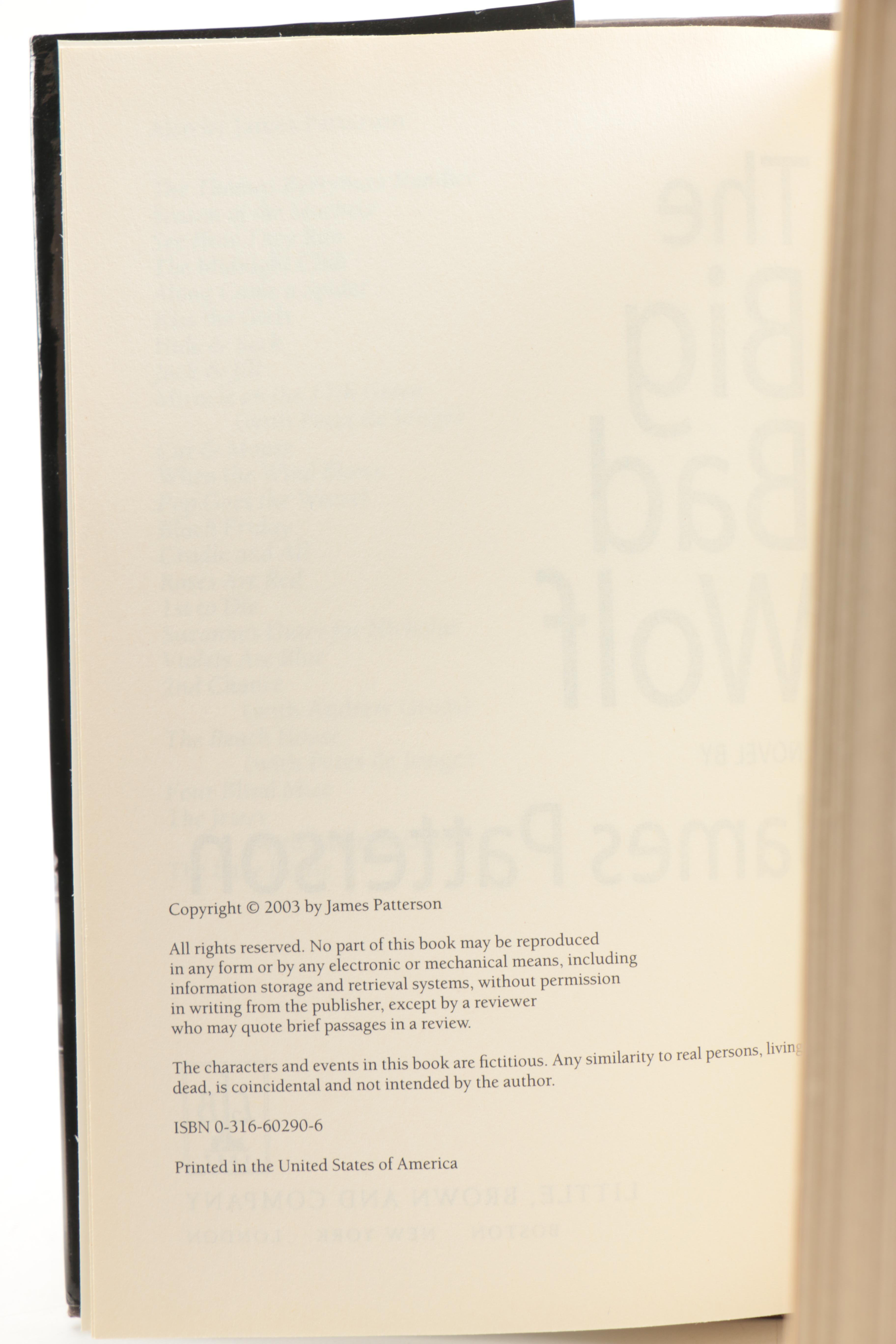 Hardcover Fiction Books Including Titles by James Patterson