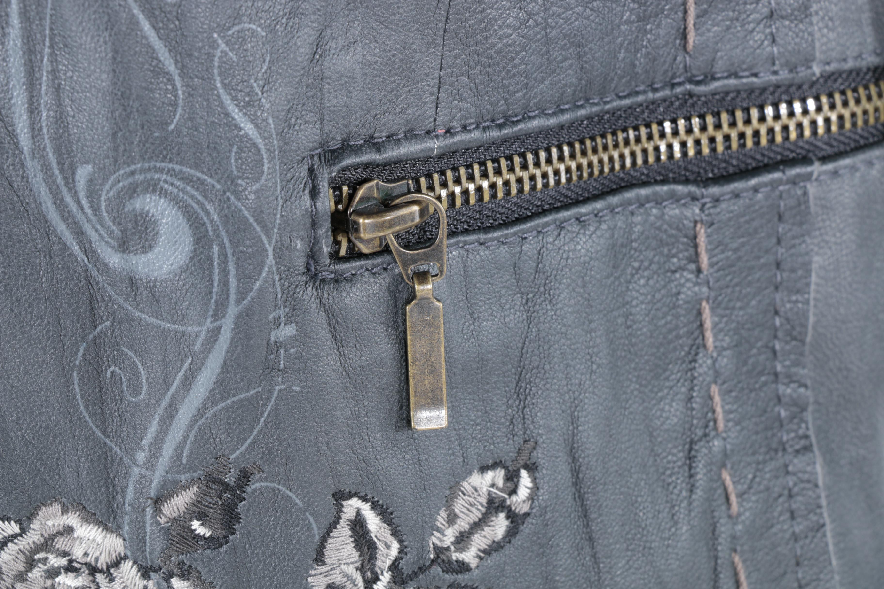 Women's 3J Workshop Limited Edition Lambskin Leather "Rock N Rose" Jacket