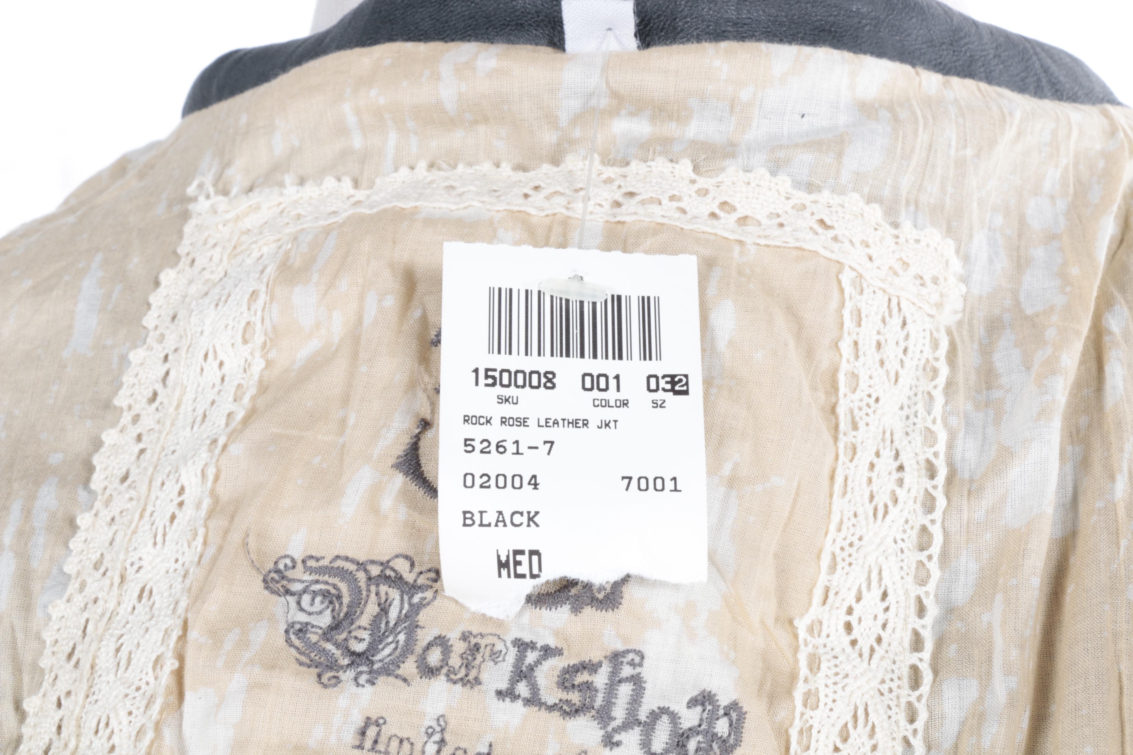 Women's 3J Workshop Limited Edition Lambskin Leather "Rock N Rose" Jacket