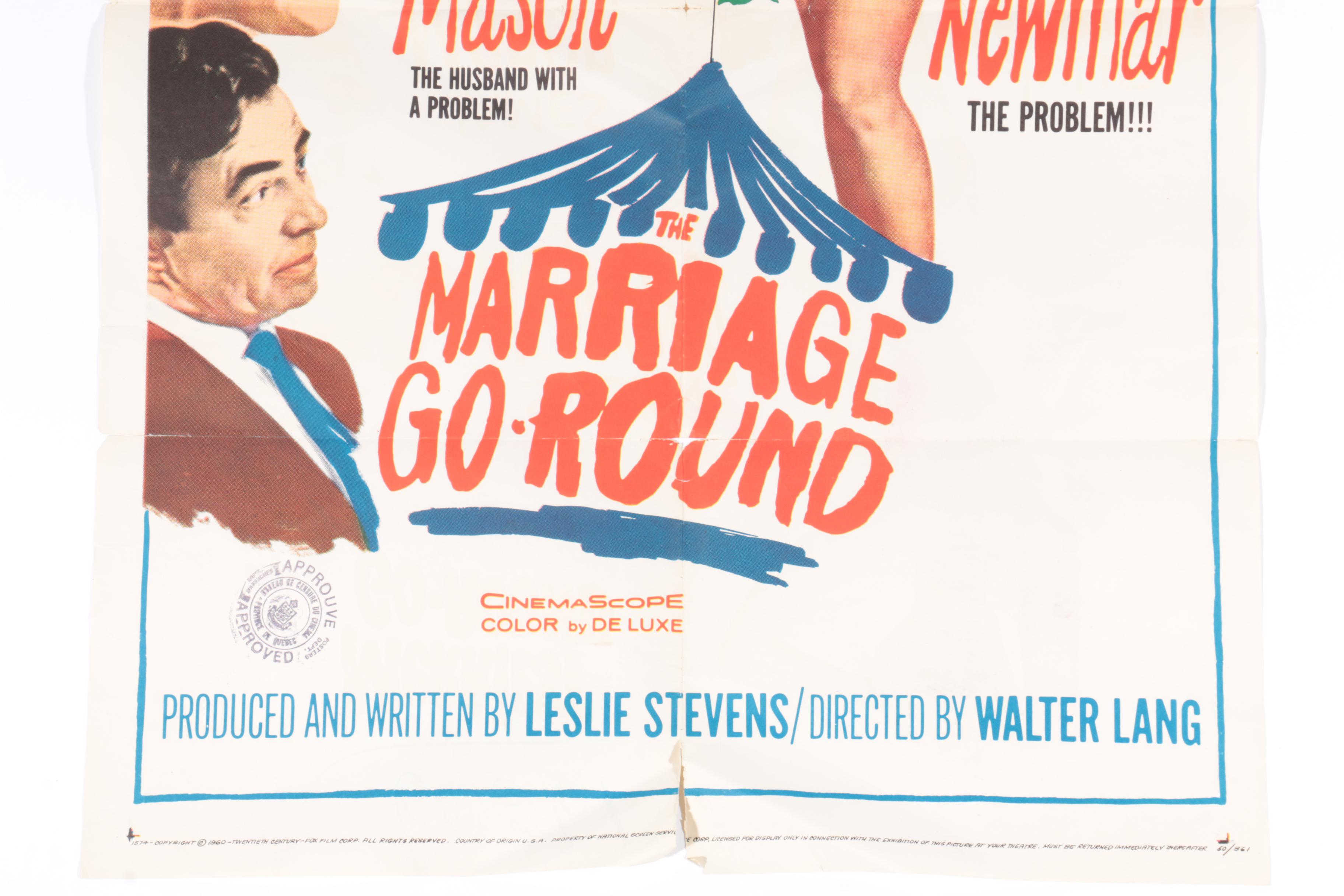 1960 Film Poster "The Marriage Go-Round"