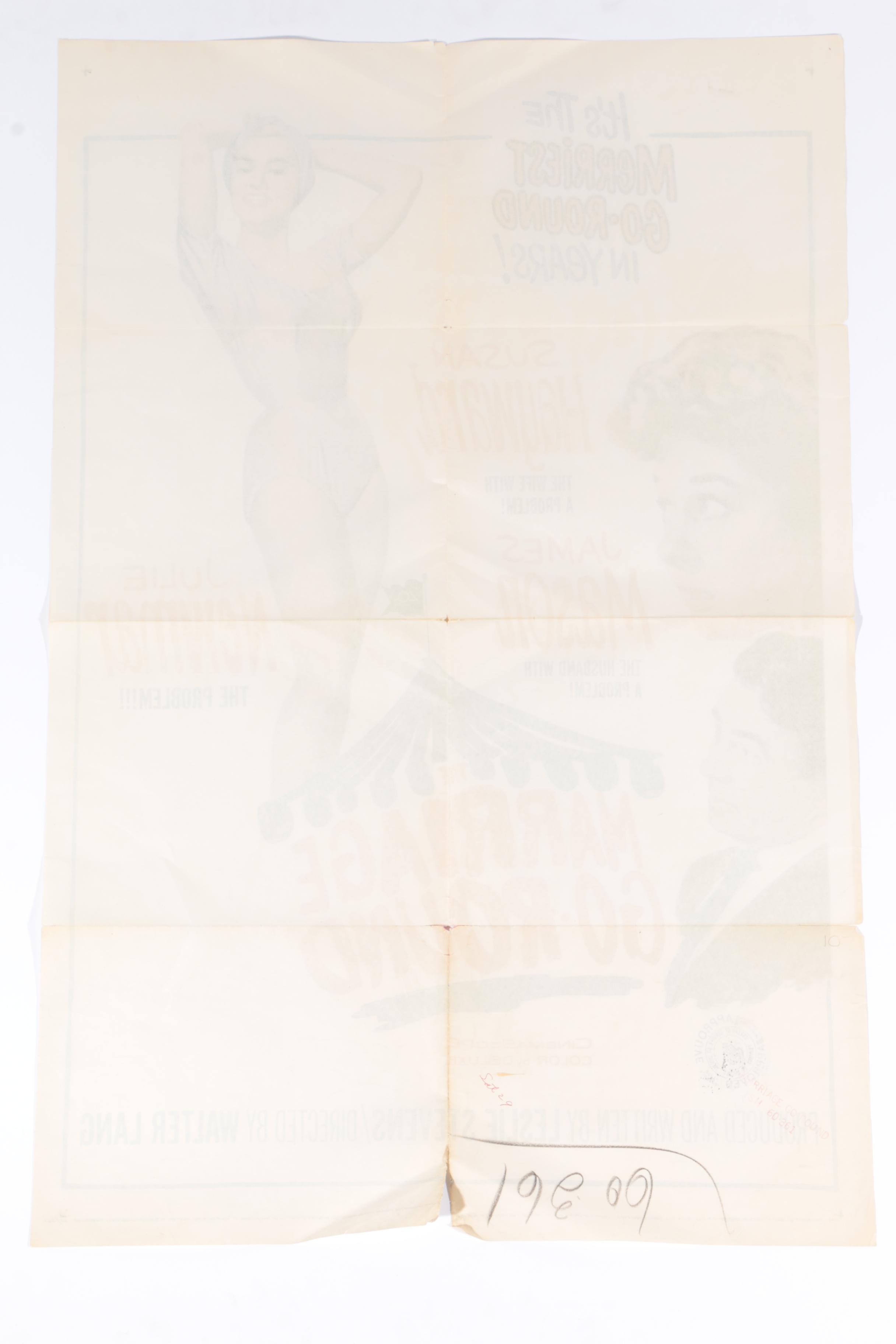 1960 Film Poster "The Marriage Go-Round"