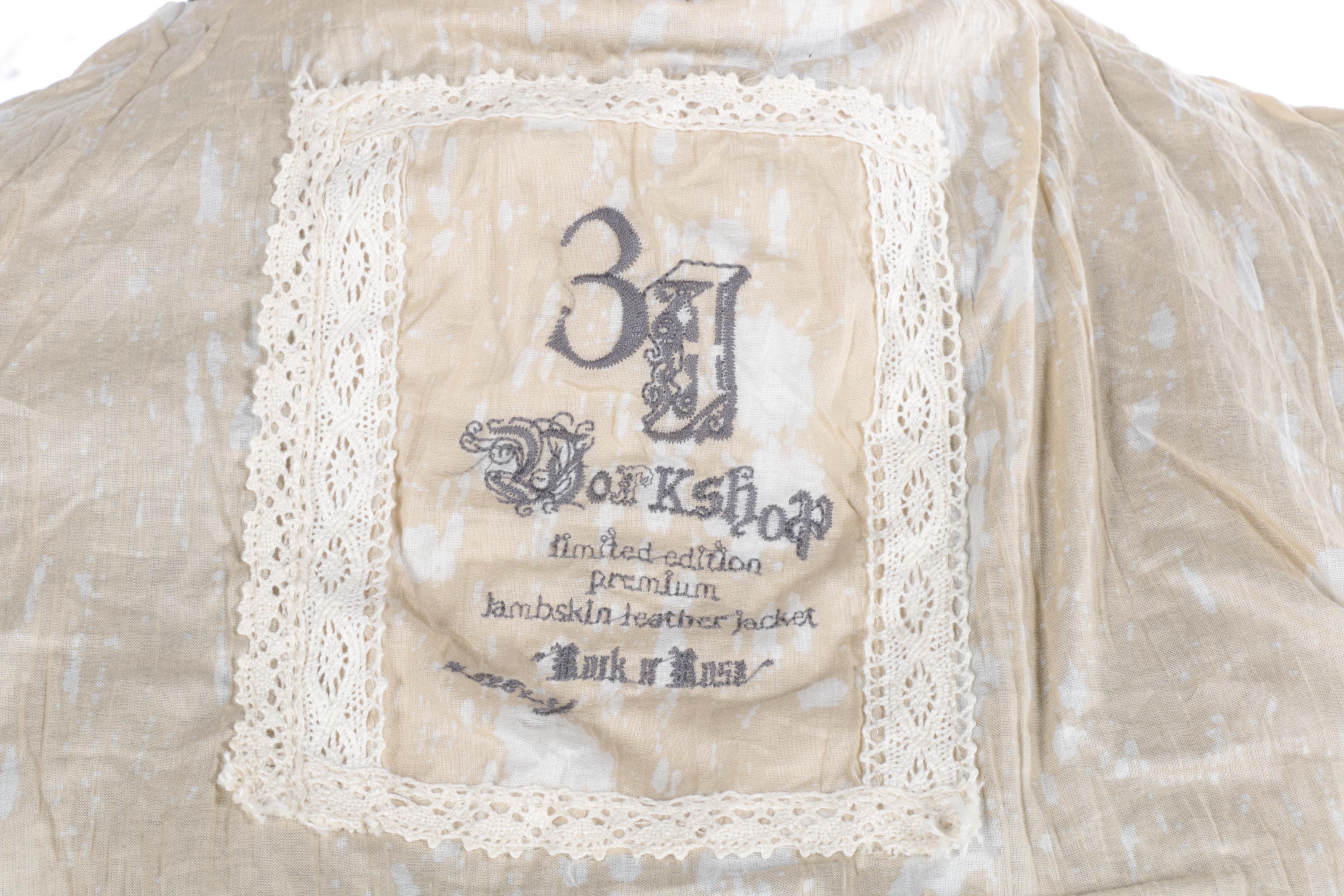 Women's 3J Workshop Limited Edition Lambskin Leather "Rock N Rose" Jacket