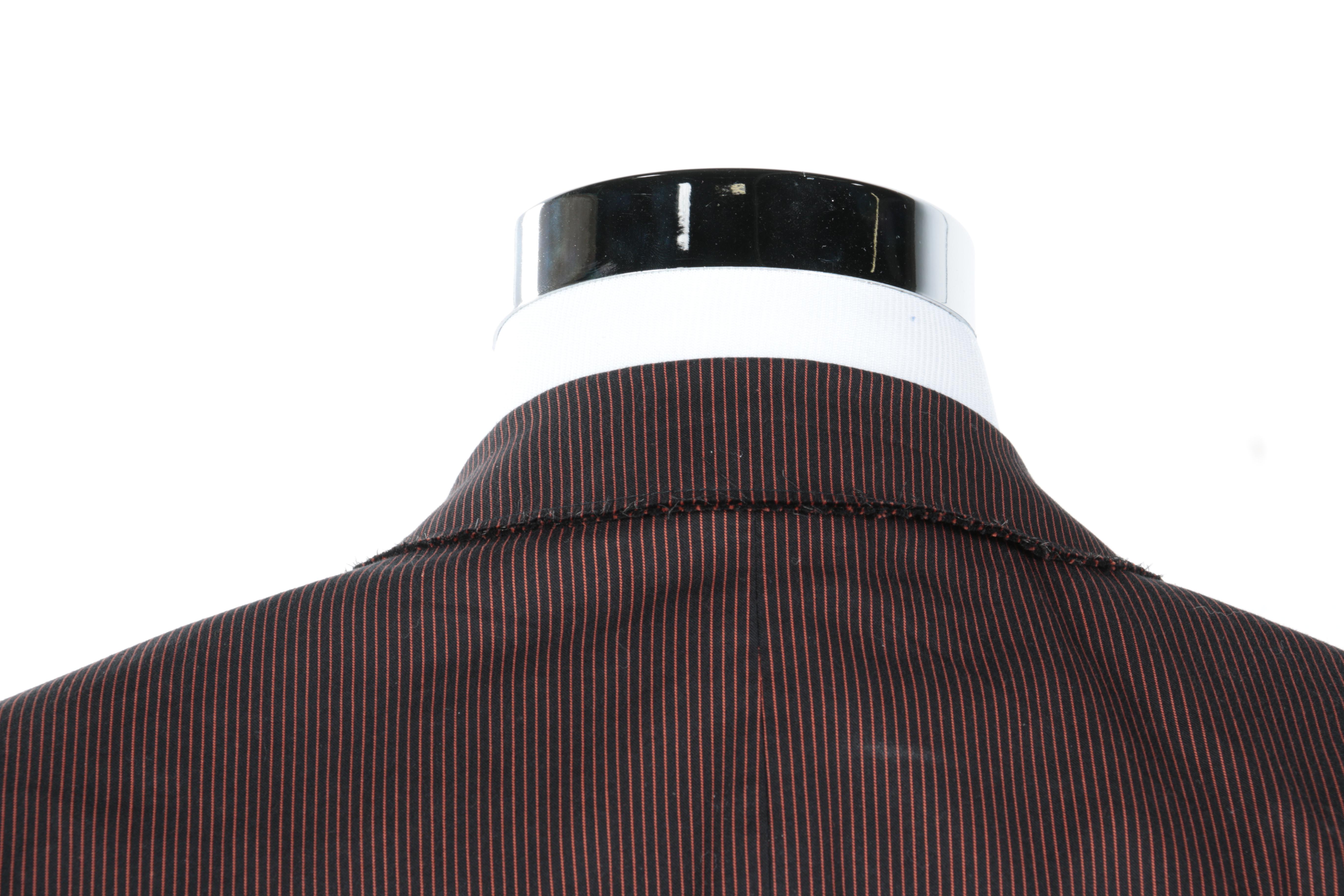 Ben Sherman Black and Orange Men's Pinstripe Blazer