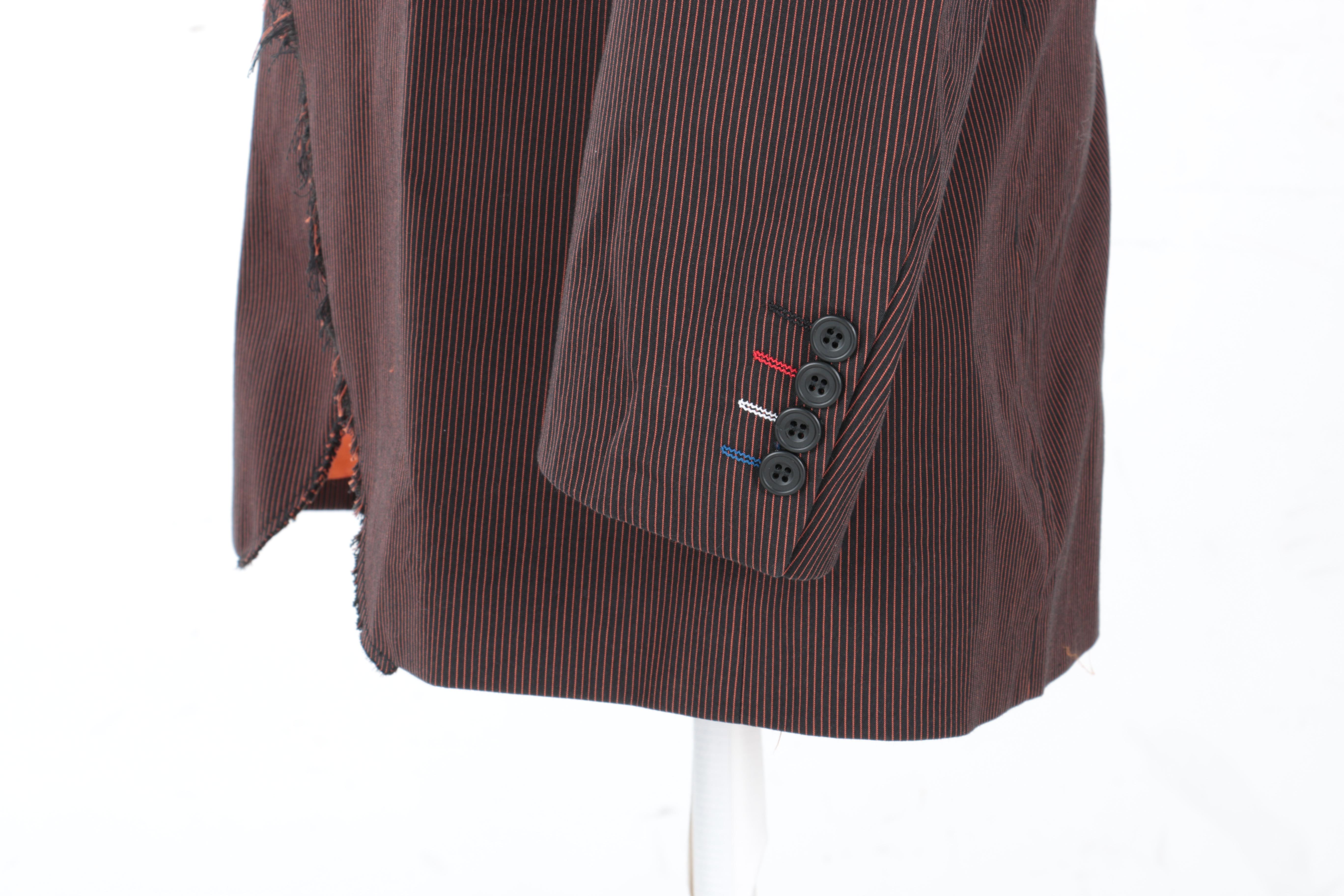 Ben Sherman Black and Orange Men's Pinstripe Blazer