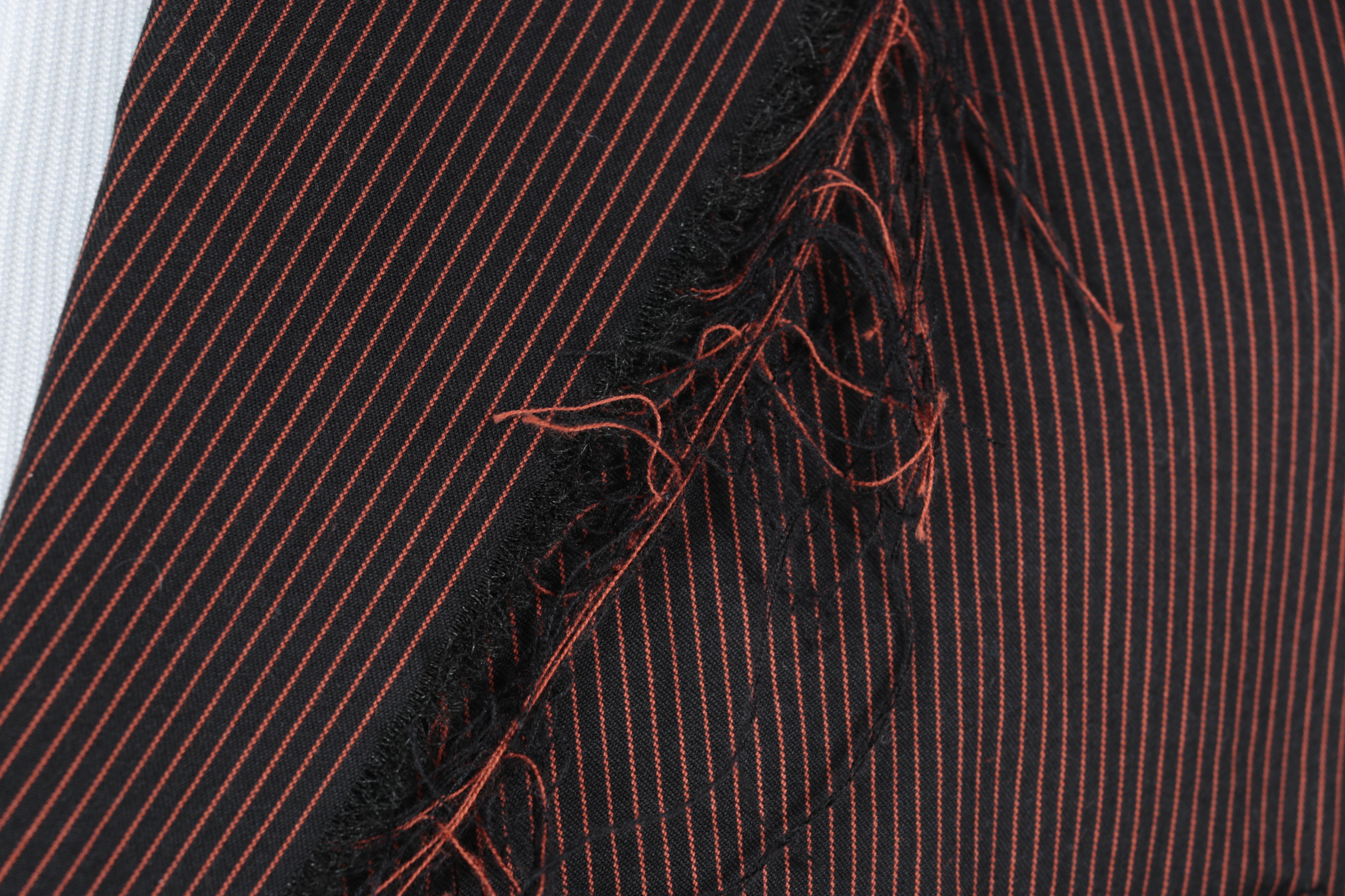 Ben Sherman Black and Orange Men's Pinstripe Blazer