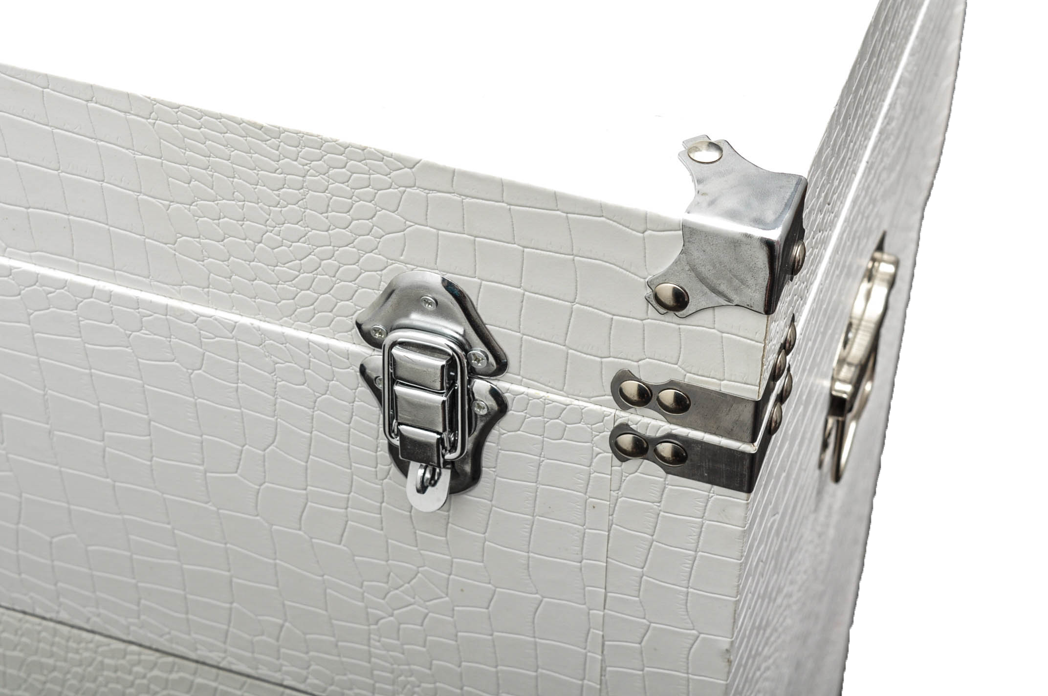 White Crocodile Embossed Chest