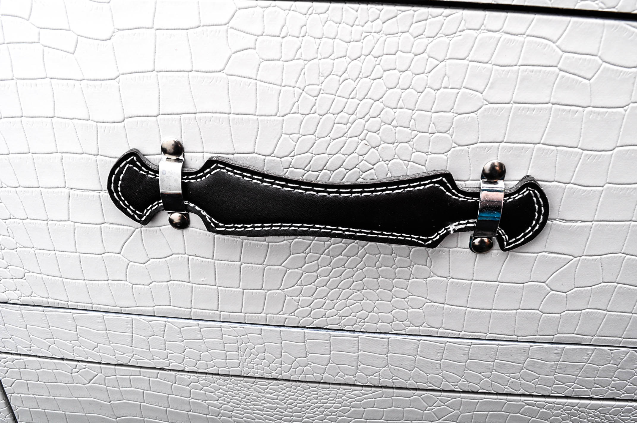 White Crocodile Embossed Chest