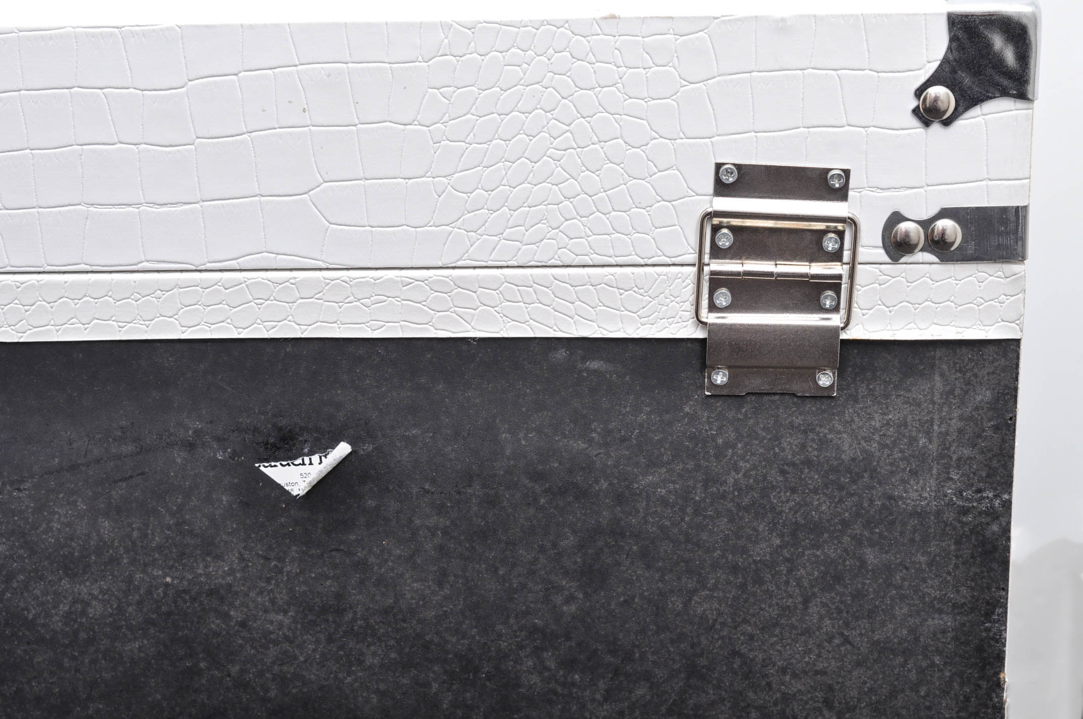 White Crocodile Embossed Chest